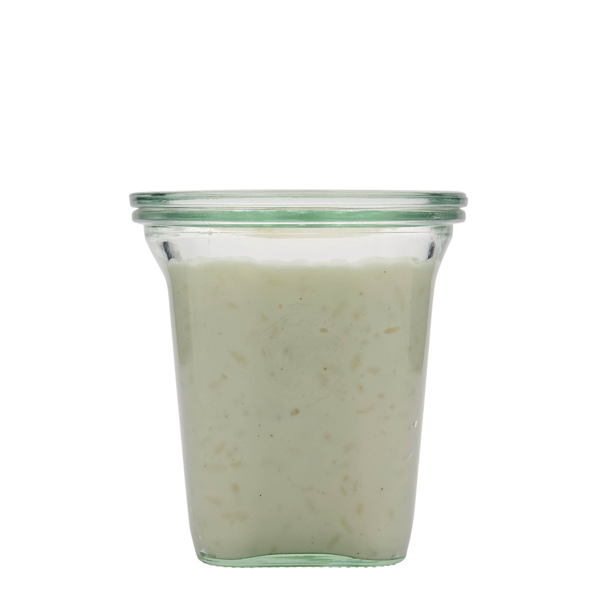545 ml WECK-Quadroglas, vierkant, opening: ronde rand 545 ml WECK-Quadroglas, vierkant, opening: ronde rand