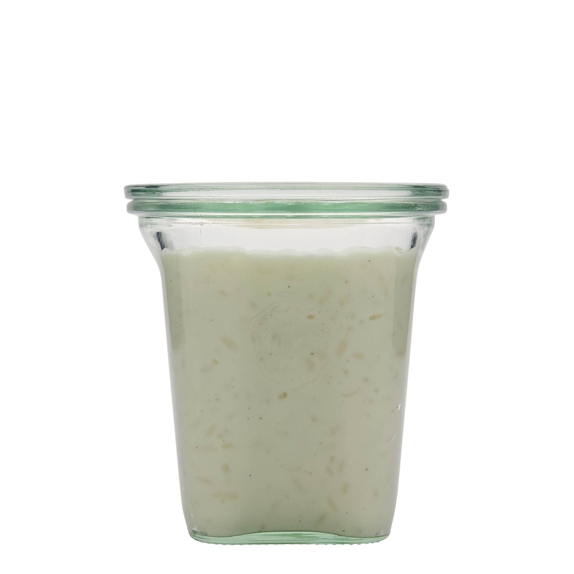 545 ml WECK-Quadroglas, vierkant, opening: ronde rand