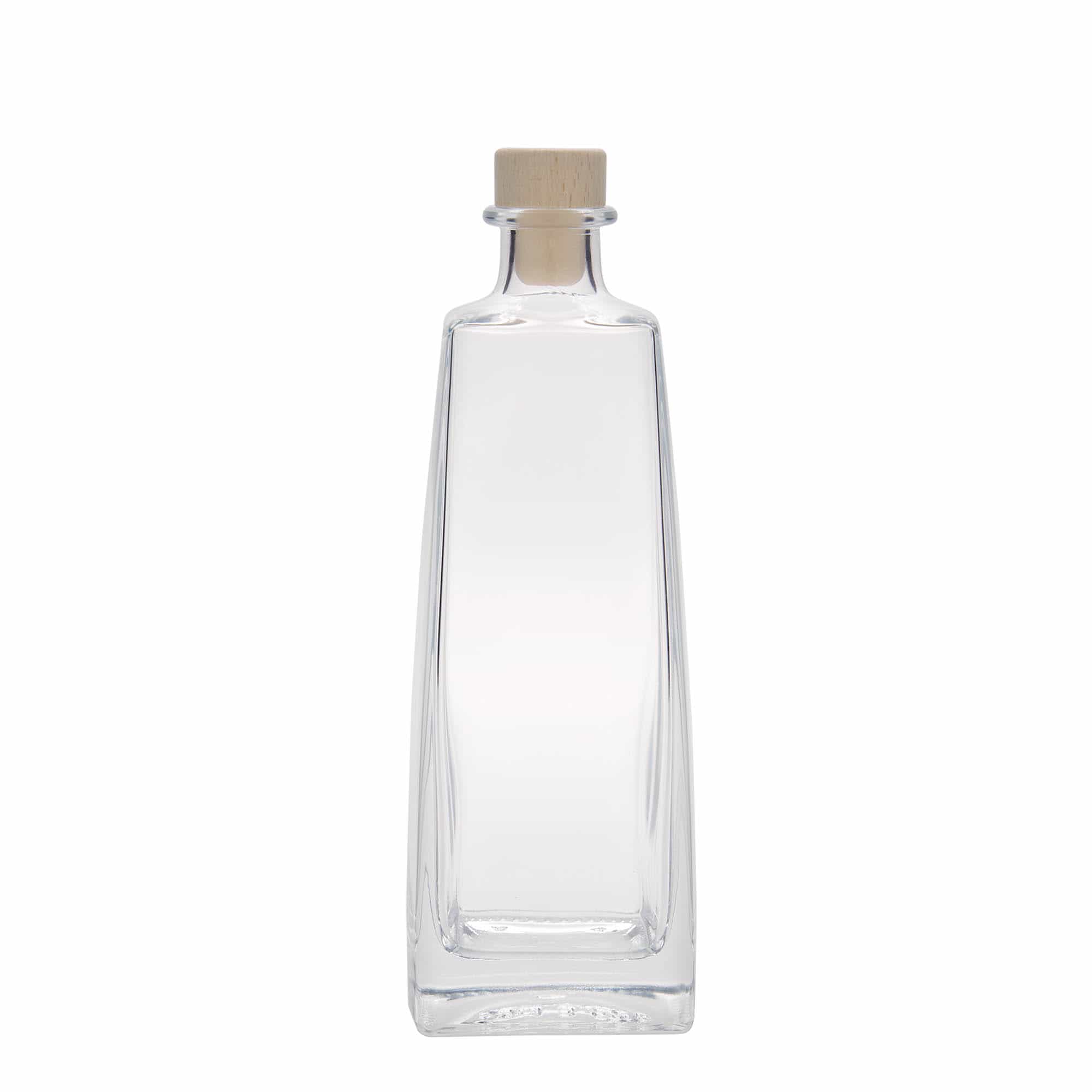 Glazen fles 'Timmy', 500 ml, rechthoekig, monding: kurk