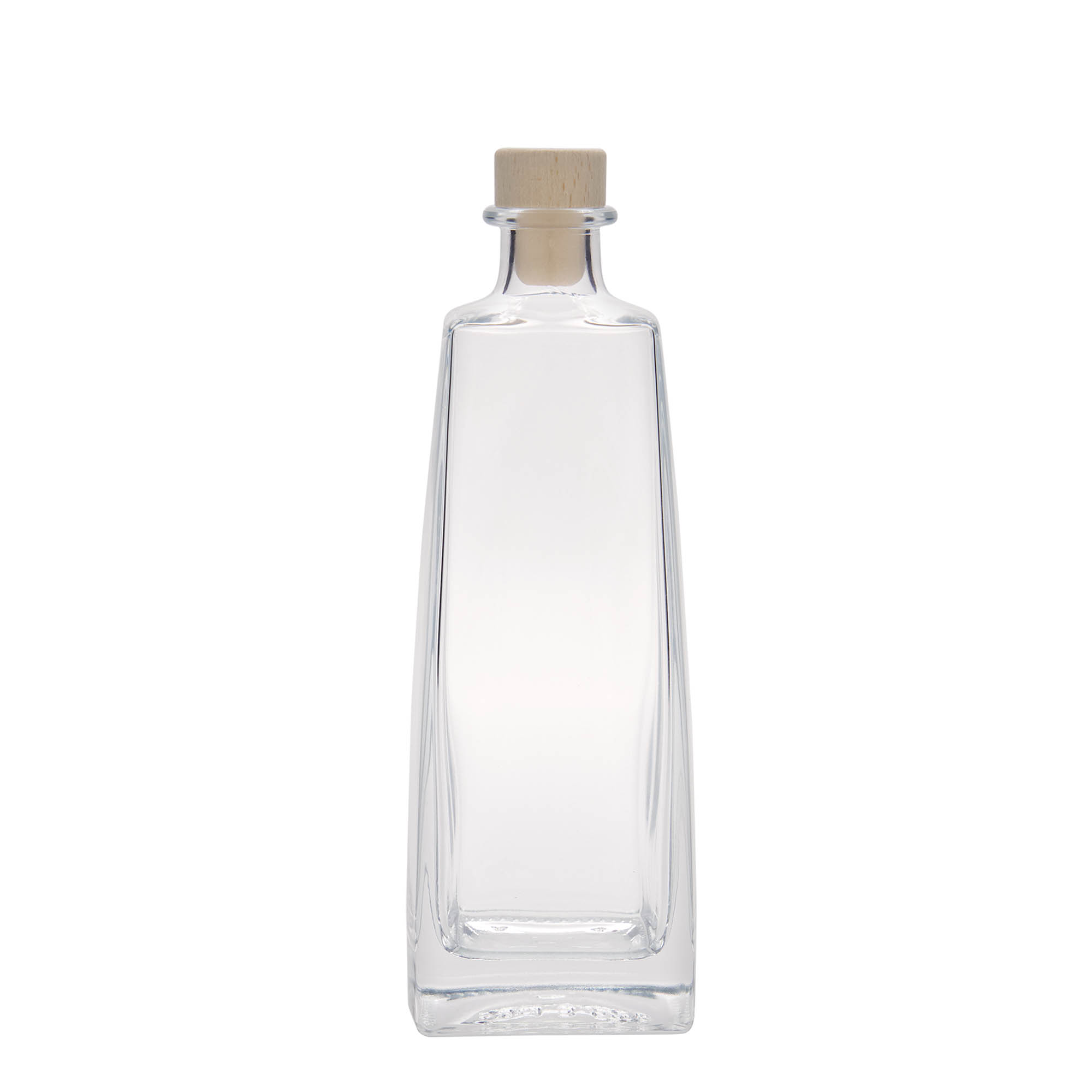 500 ml glazen fles 'Timmy', rechthoekig, opening: kurk 500 ml glazen fles 'Timmy', rechthoekig, opening: kurk