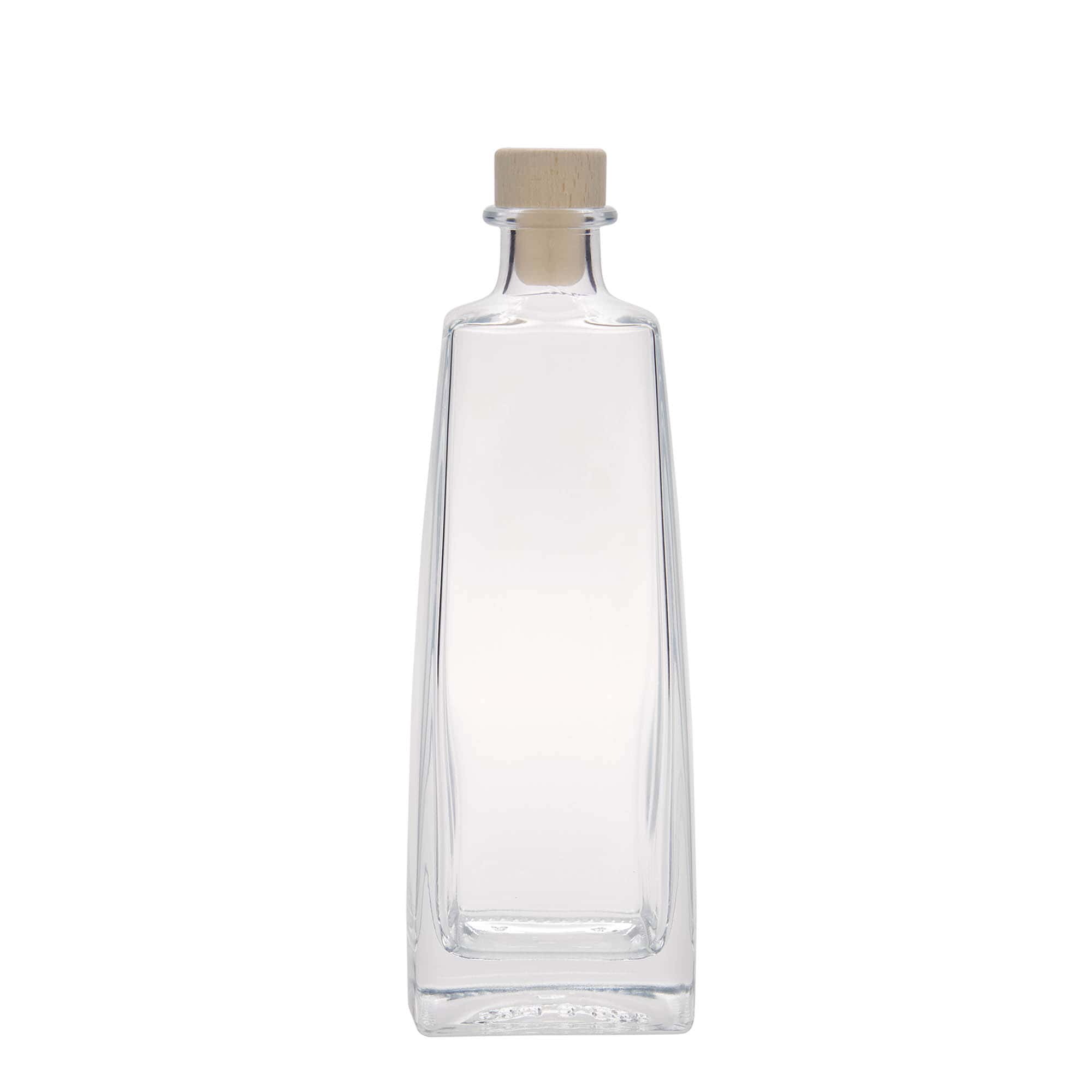 500 ml glazen fles 'Timmy', rechthoekig, opening: kurk