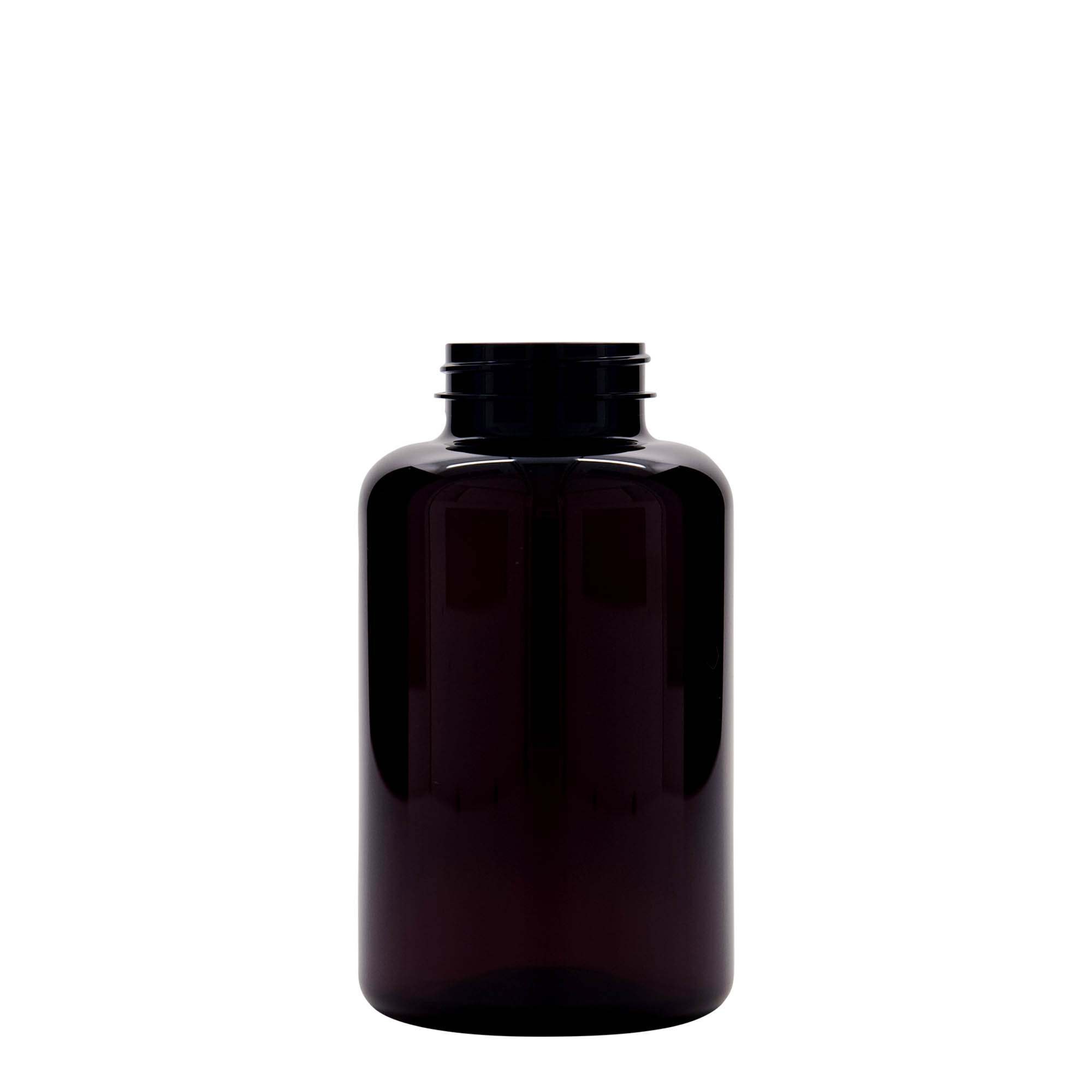 500 ml PET-fles, kunststof, bruin, hals: 45/400