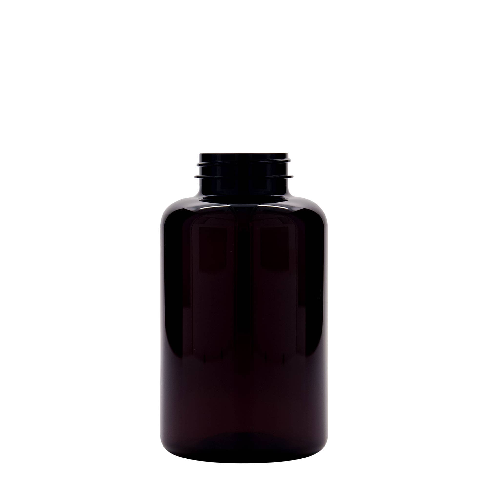 500 ml PET-fles, kunststof, bruin, hals: 45/400