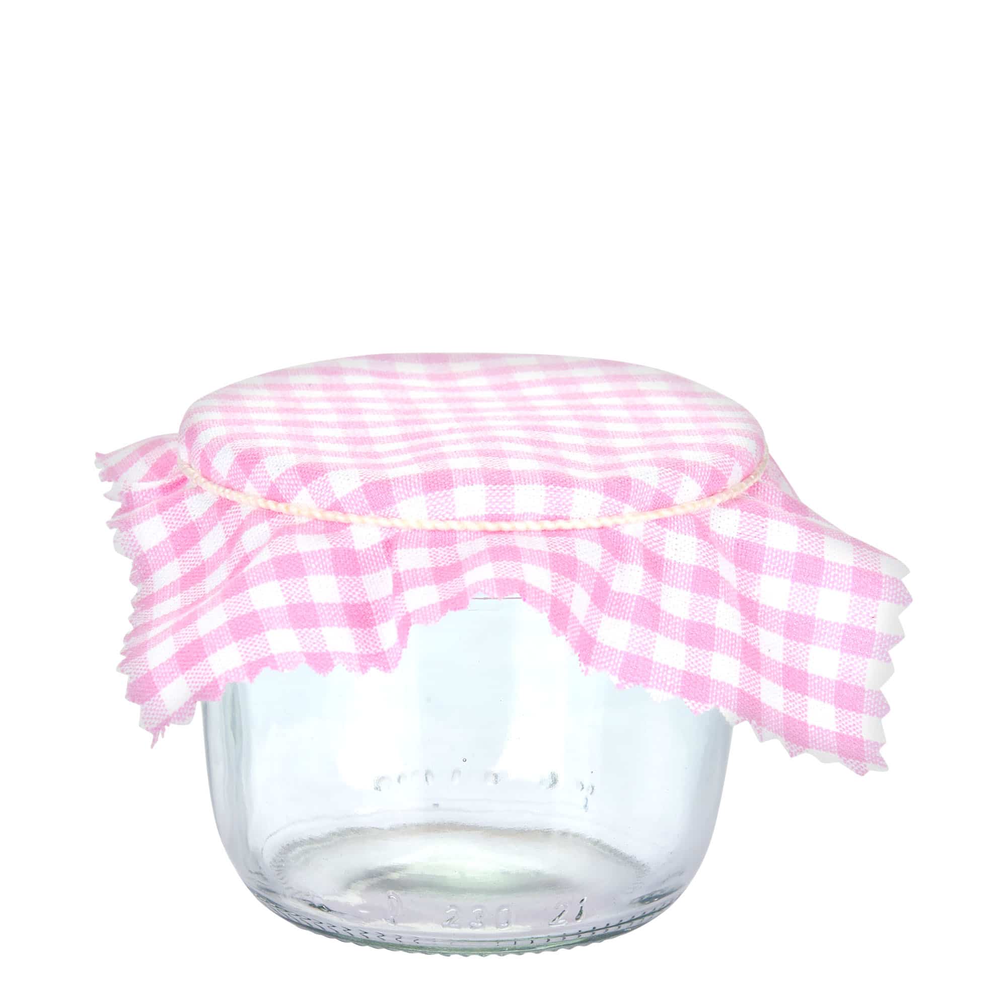 Katoenen servet geruit 12x12, vierkant, textiel, roze, opening: TO38-TO53