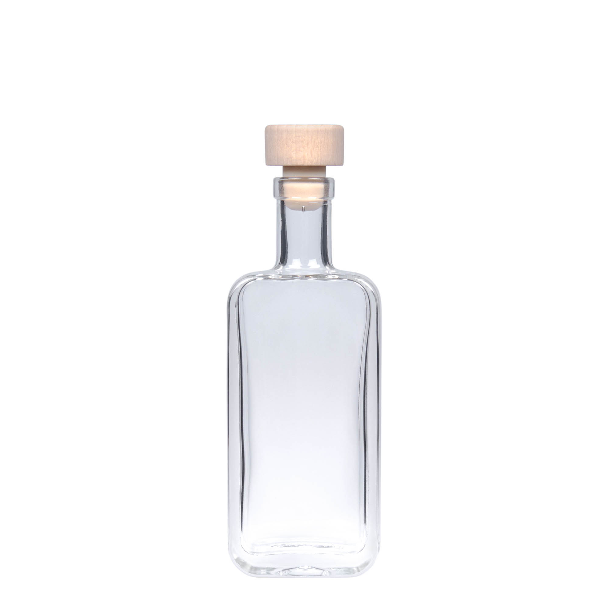 100 ml glazen fles 'Nice', rechthoekig, opening: kurk