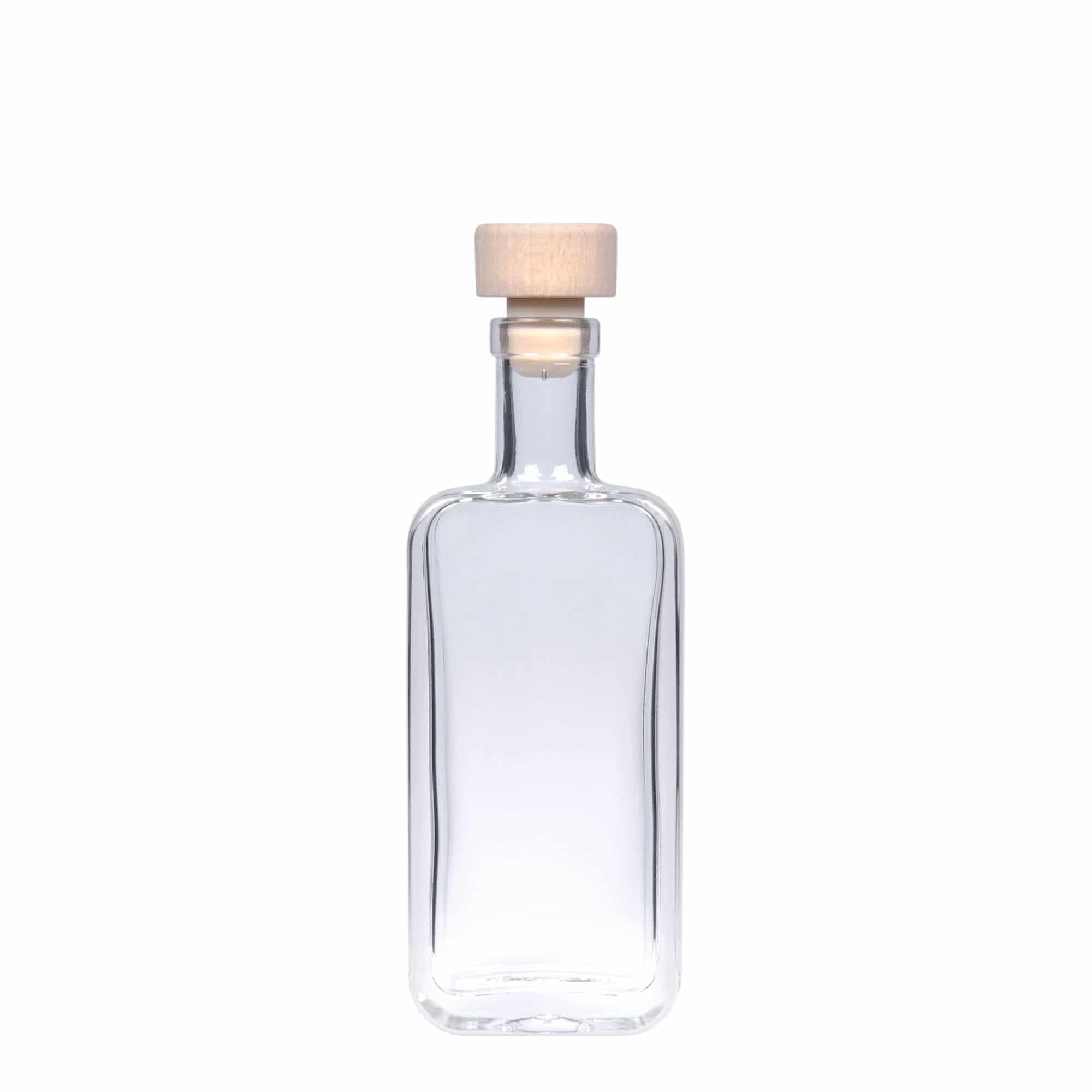 100 ml glazen fles 'Nice', rechthoekig, opening: kurk