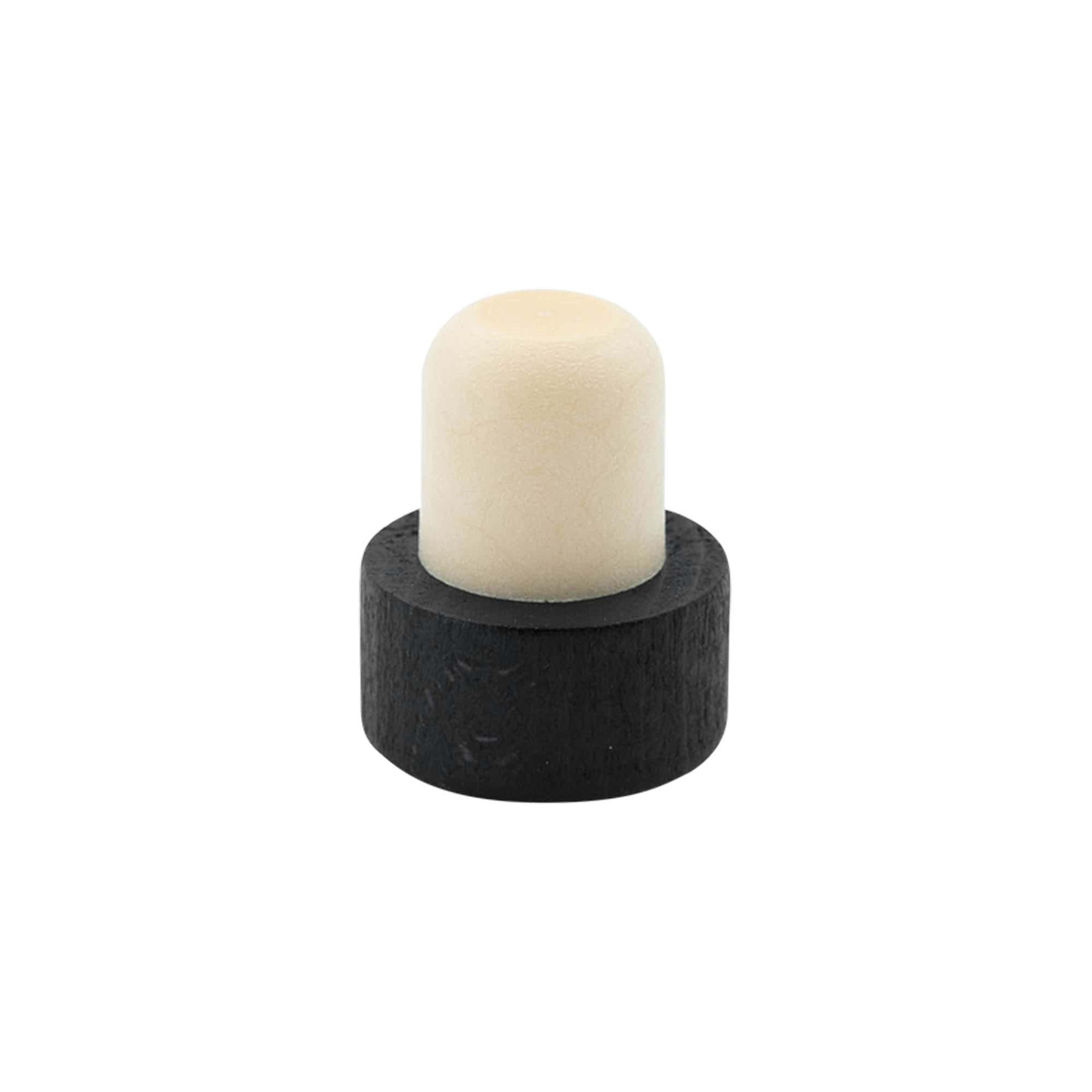 Handkurk 19 mm, hout/kunststof, zwart, voor monding: kurk