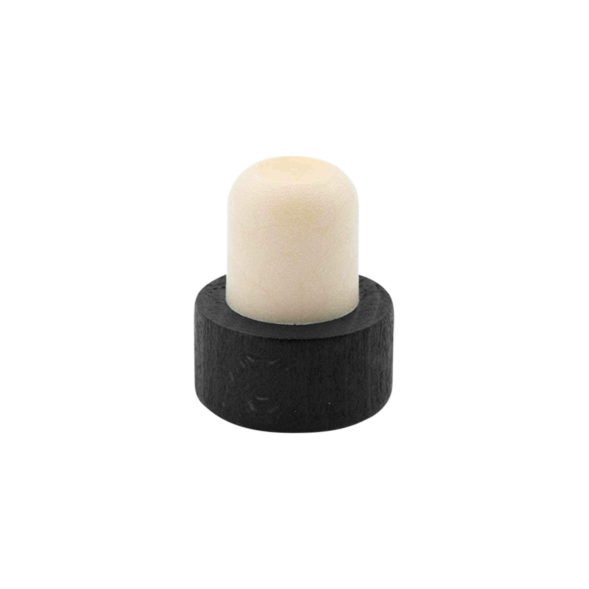 Handkurk 19 mm, hout/kunststof, zwart, voor monding: kurk