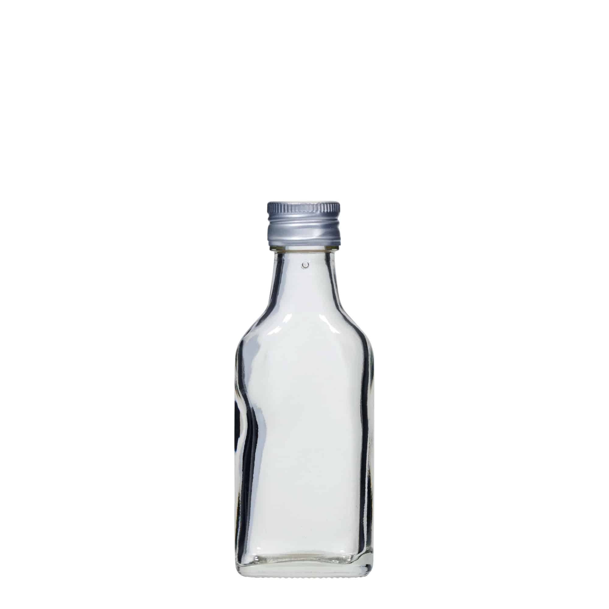 40 ml zakfles, rechthoekig, mondstuk: PP 22