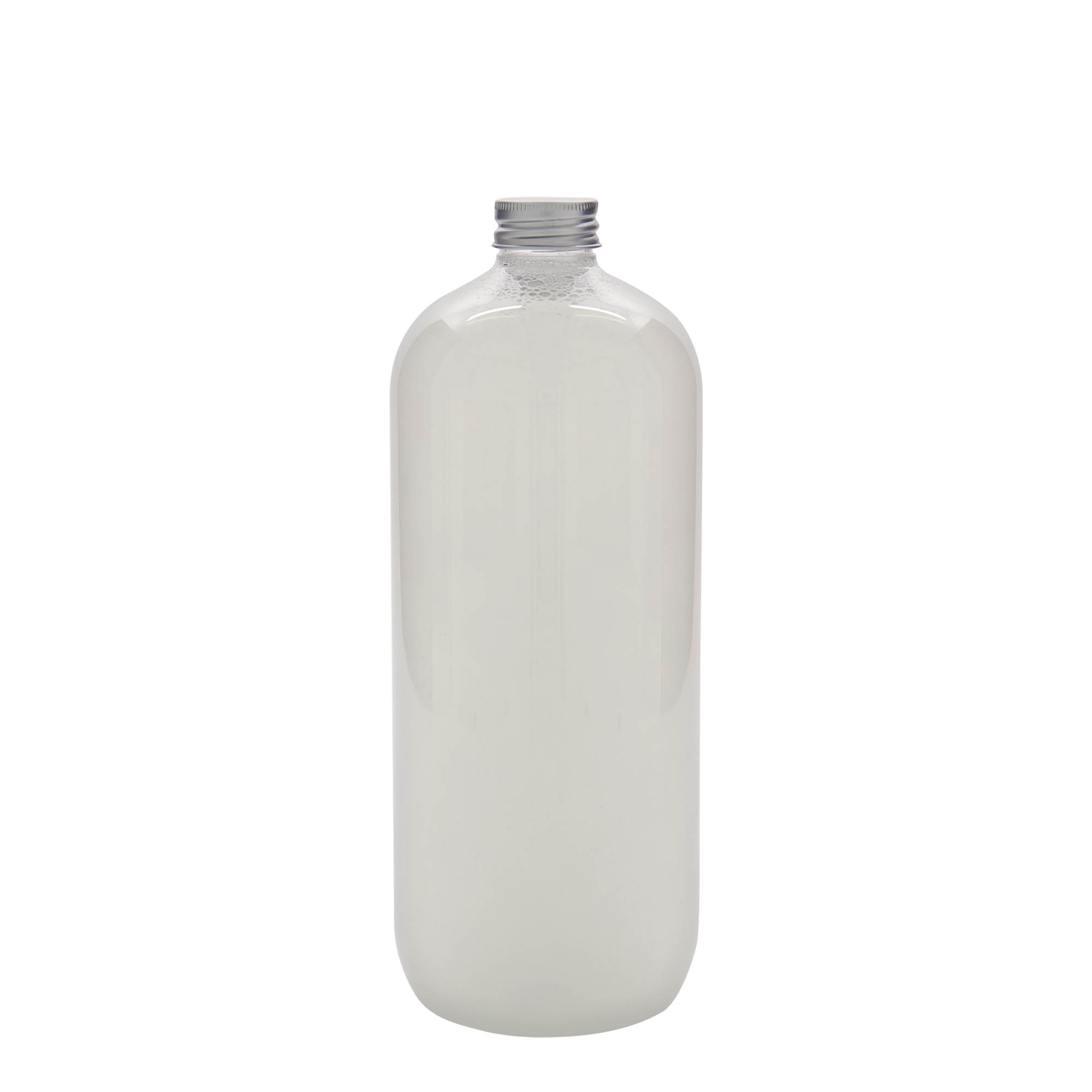 1.000 ml PET-fles 'Boston', kunststof, hals: 28/410 1.000 ml PET-fles 'Boston', kunststof, hals: 28/410
