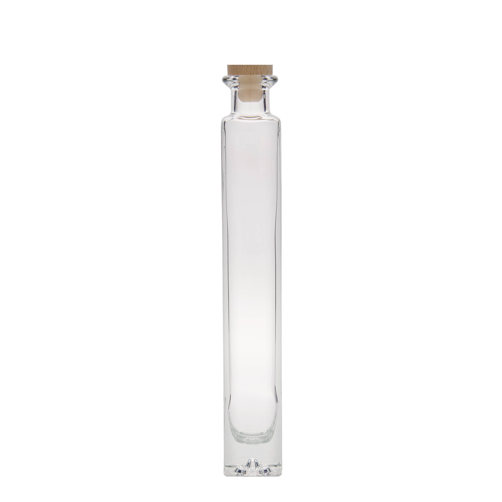 200 ml glazen fles 'Tommy', vierkant, hals: kurk