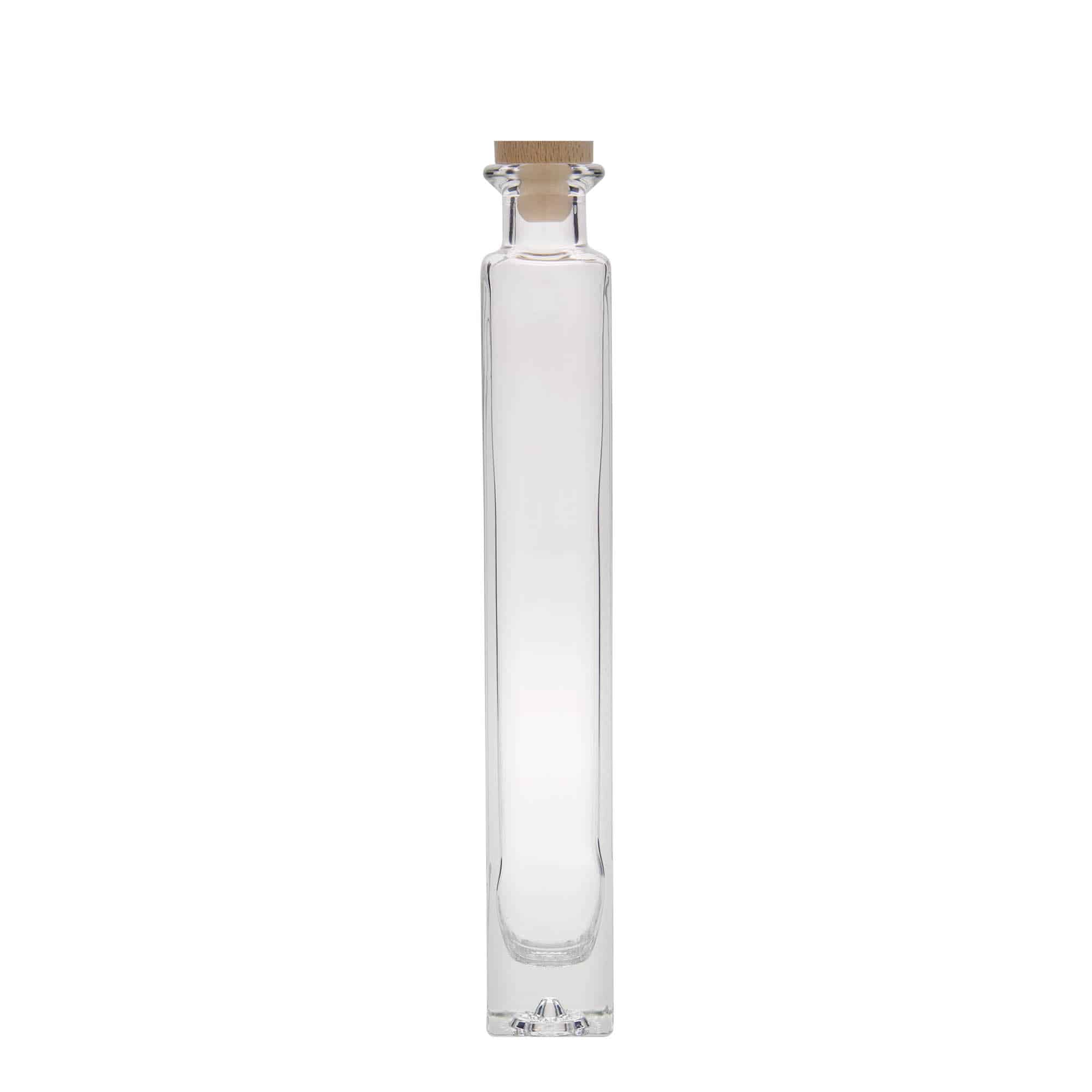 200 ml glazen fles 'Tommy', vierkant, hals: kurk