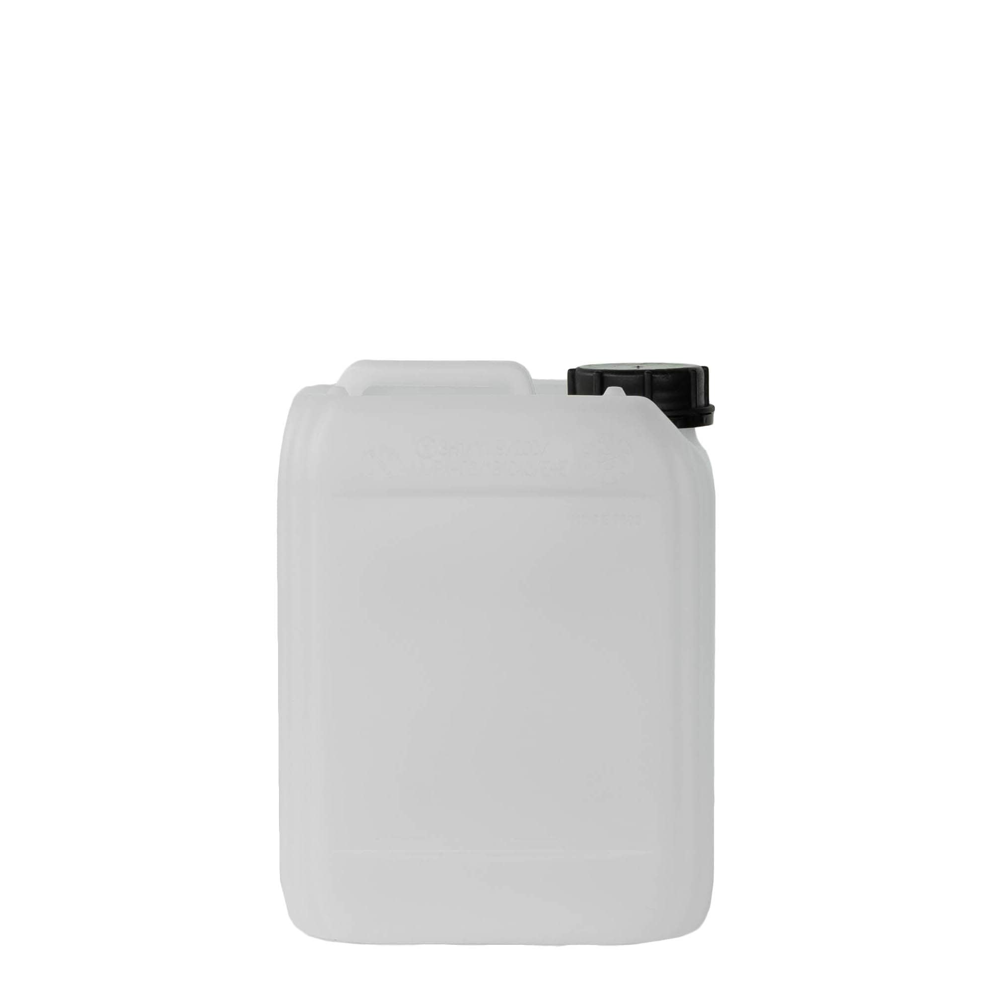 5 l kanister, rechthoekig, HDPE-kunststof, naturel, opening: ND 55