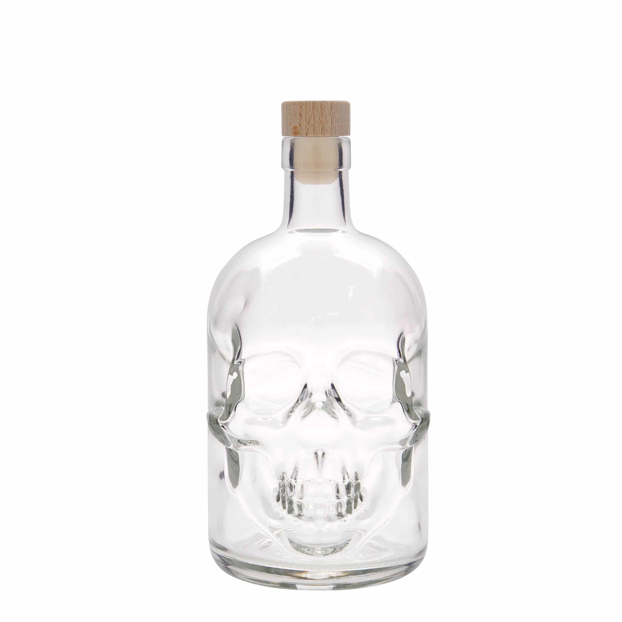 700 ml glazen fles 'Dodenhoofd', opening: kurk