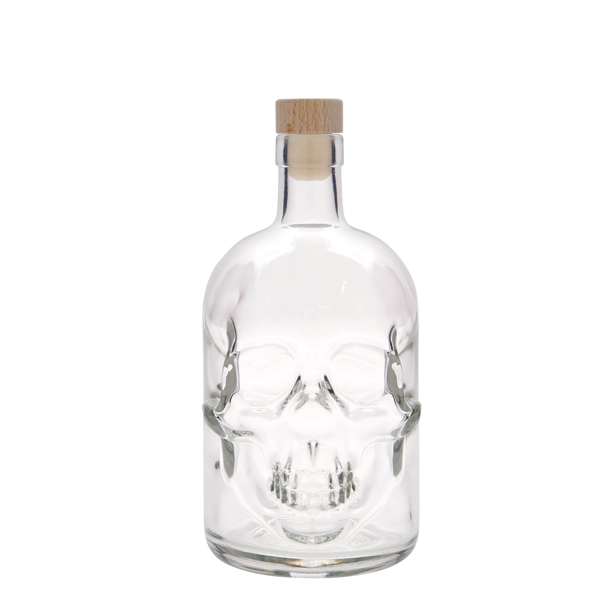 700 ml glazen fles 'Dodenhoofd', opening: kurk
