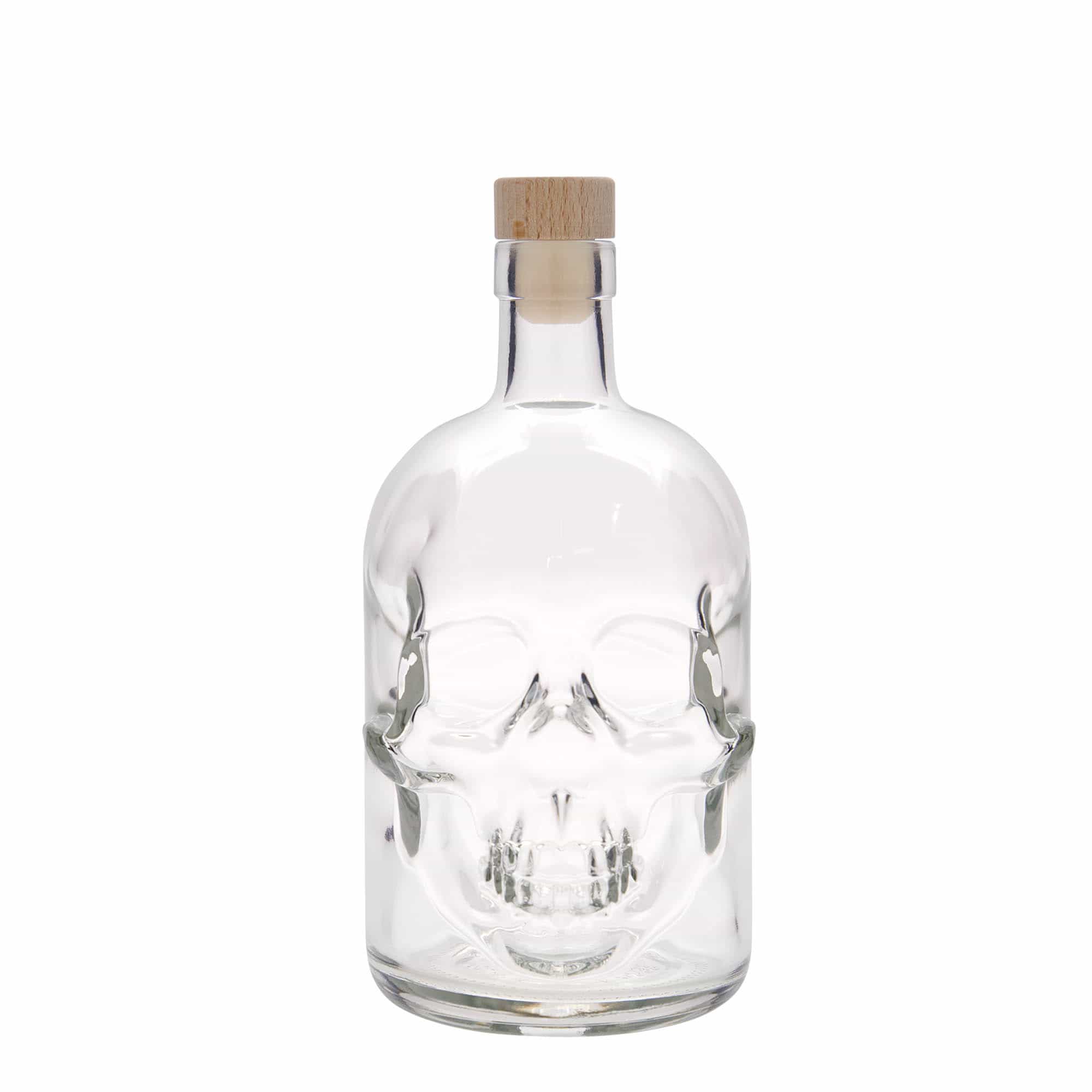 700 ml glazen fles 'Dodenhoofd', opening: kurk