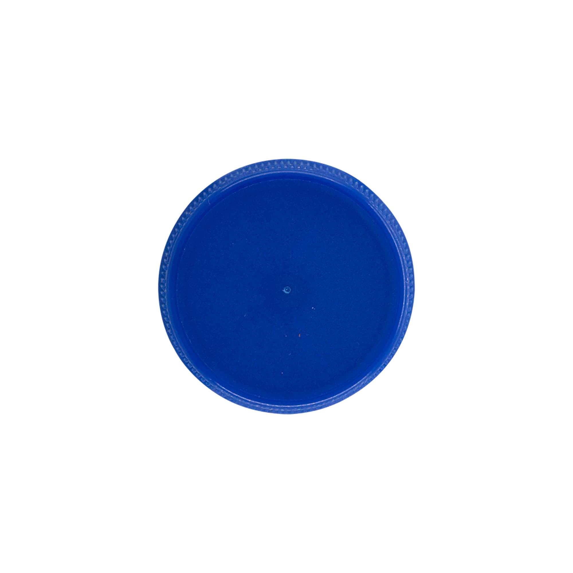 Schroefdop met dubbele schroefdraad, PE-kunststof, blauw, voor mondstuk: PET 38 mm