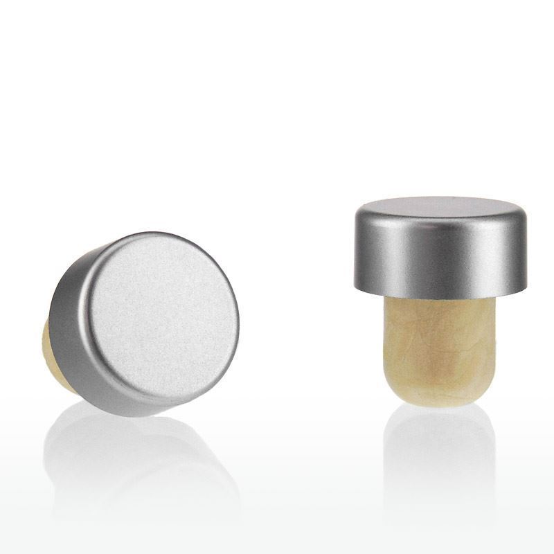 Handgreepkurk 19 mm, kunststof, zilver, voor monding: kurk Handgreepkurk 19 mm, kunststof, zilver, voor monding: kurk