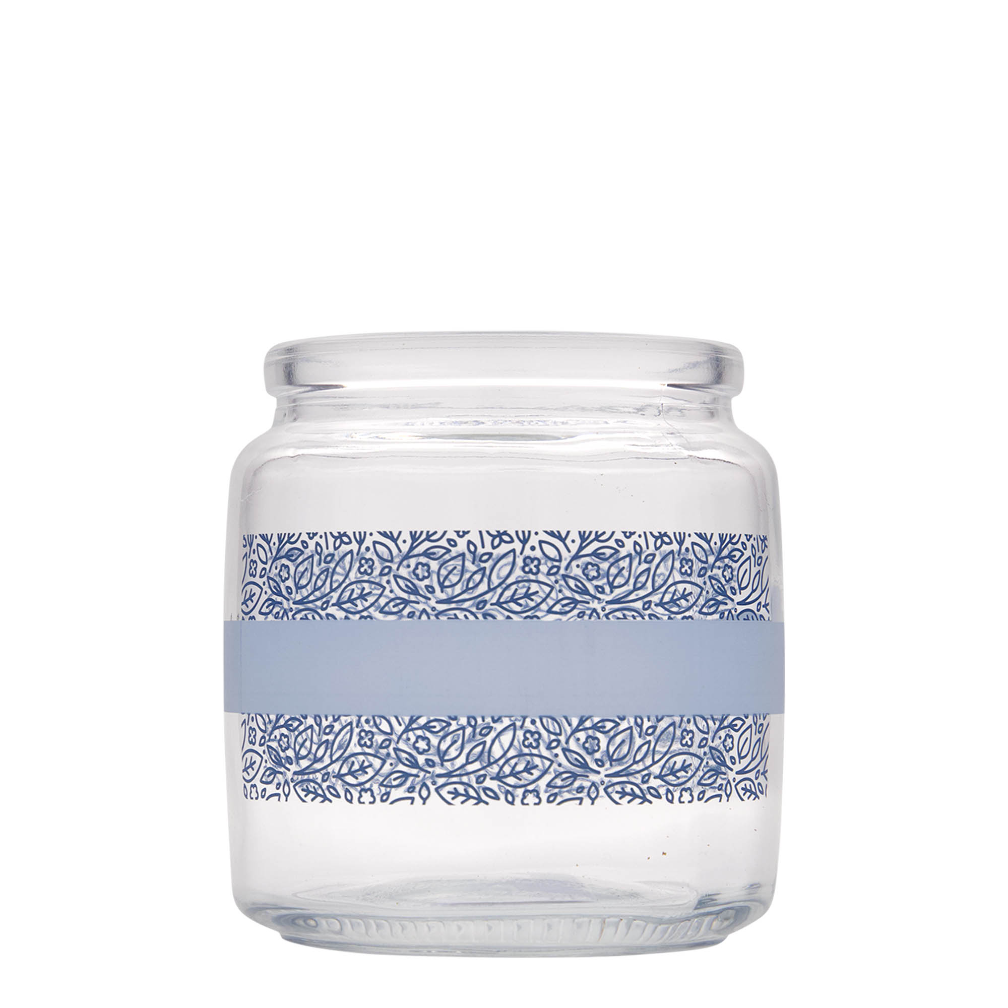 750 ml kurkglas 'Giara', motief: Naturalmente blu, mondstuk: kurk