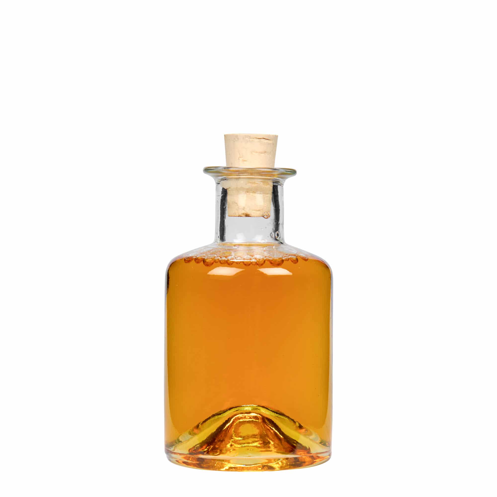 Glazen fles Apotheker, 200 ml, monding: kurk