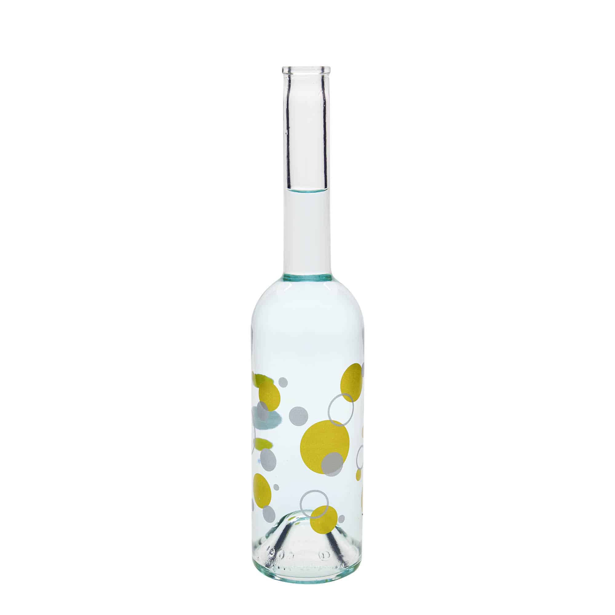 Glazen fles 'Opera', 500 ml, motief: Stippen, monding: kurk