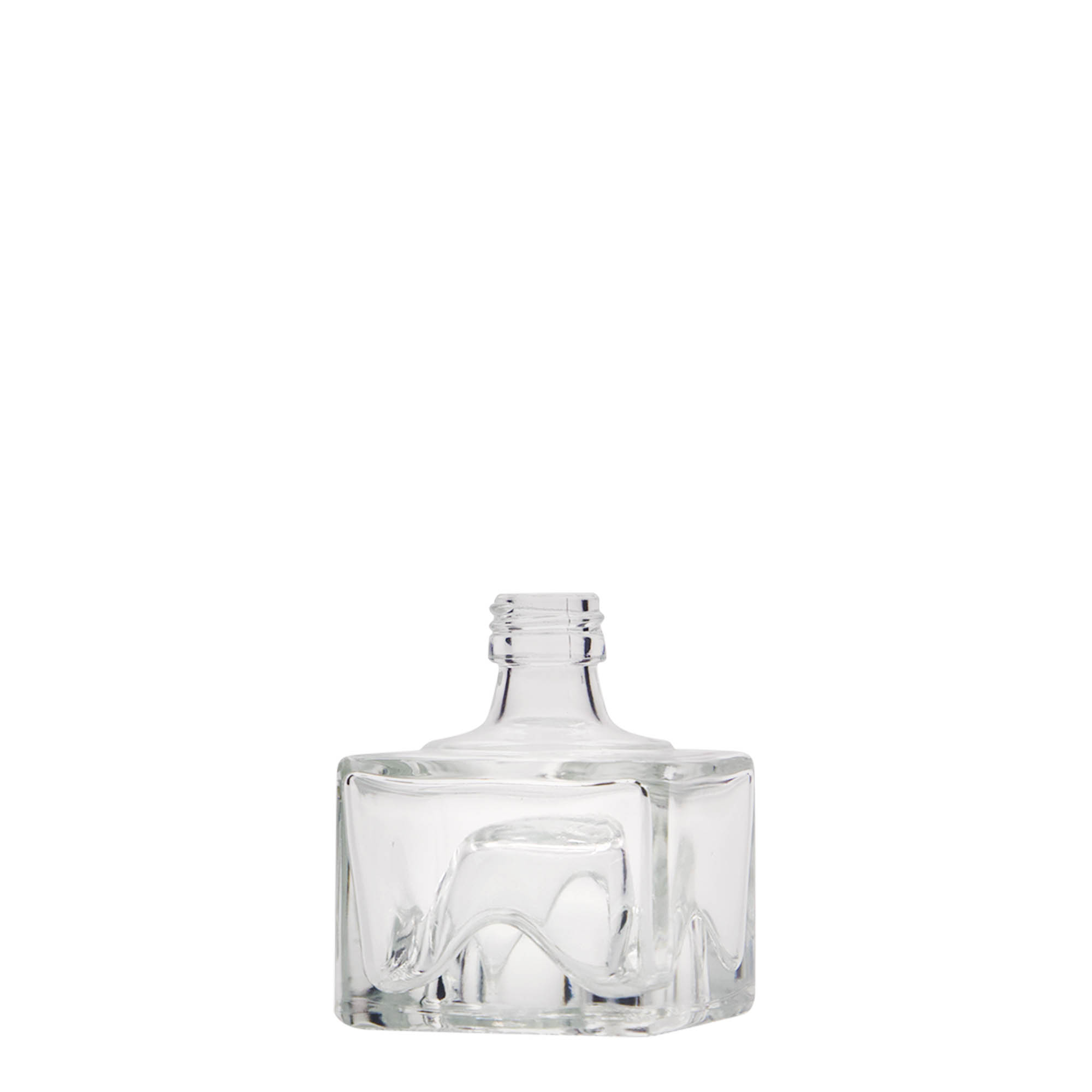 40 ml glazen fles 'Cocolores', vierkant, hals: PP 18