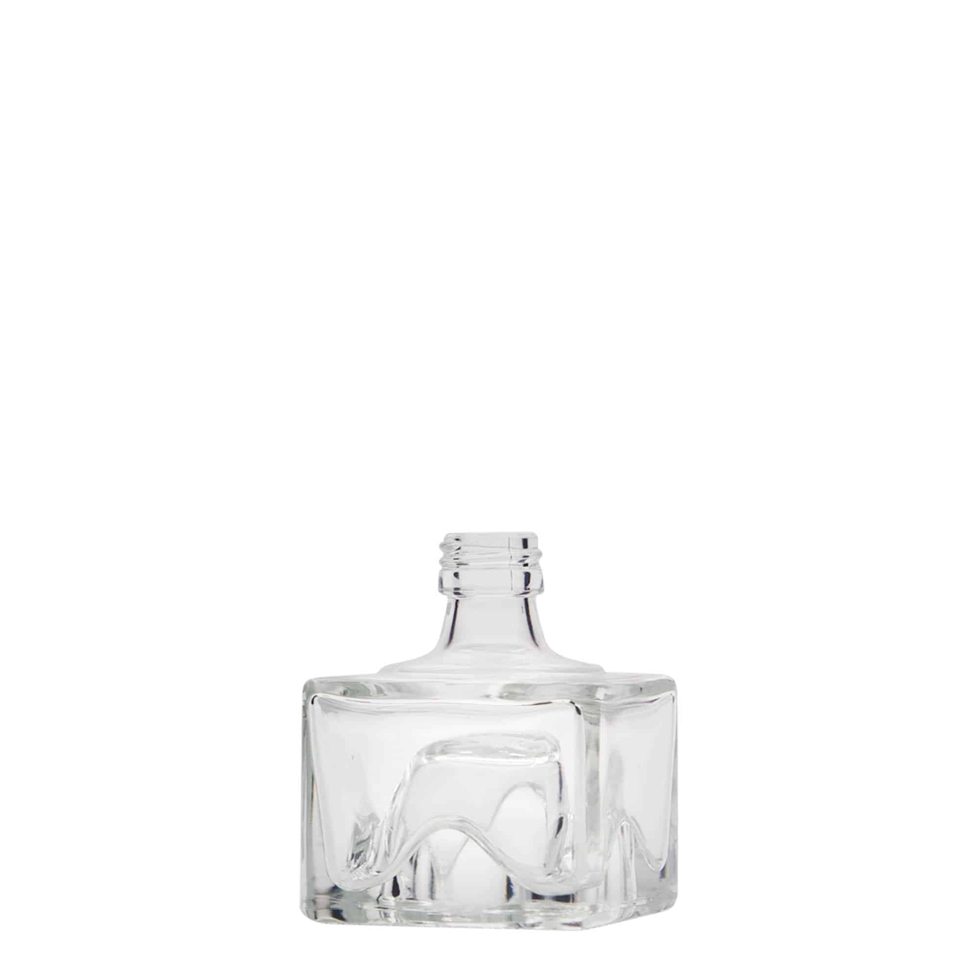 40 ml glazen fles 'Cocolores', vierkant, hals: PP 18 40 ml glazen fles 'Cocolores', vierkant, hals: PP 18