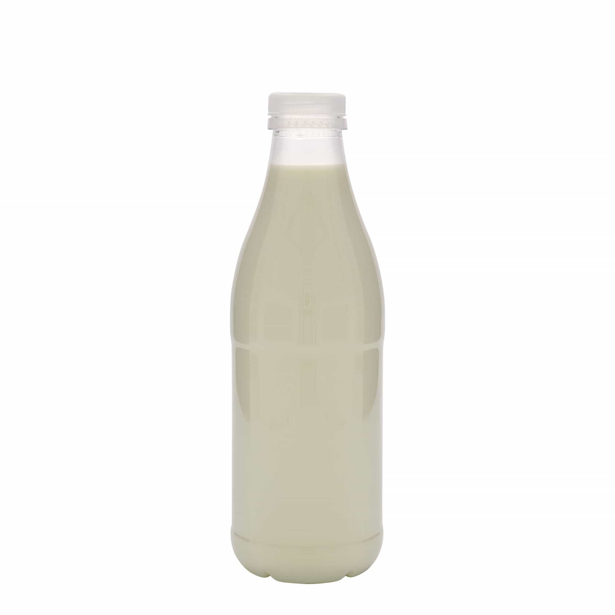 1.000 ml PET-fles 'Melk en Sap', kunststof, hals: 38 mm