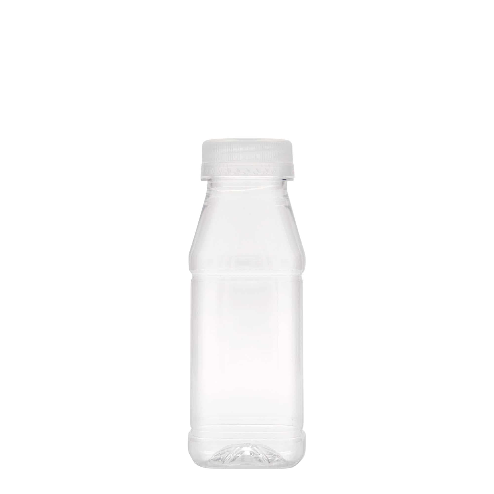 250 ml PET-fles 'Milk and Juice Carré', vierkant, kunststof, hals: 38 mm
