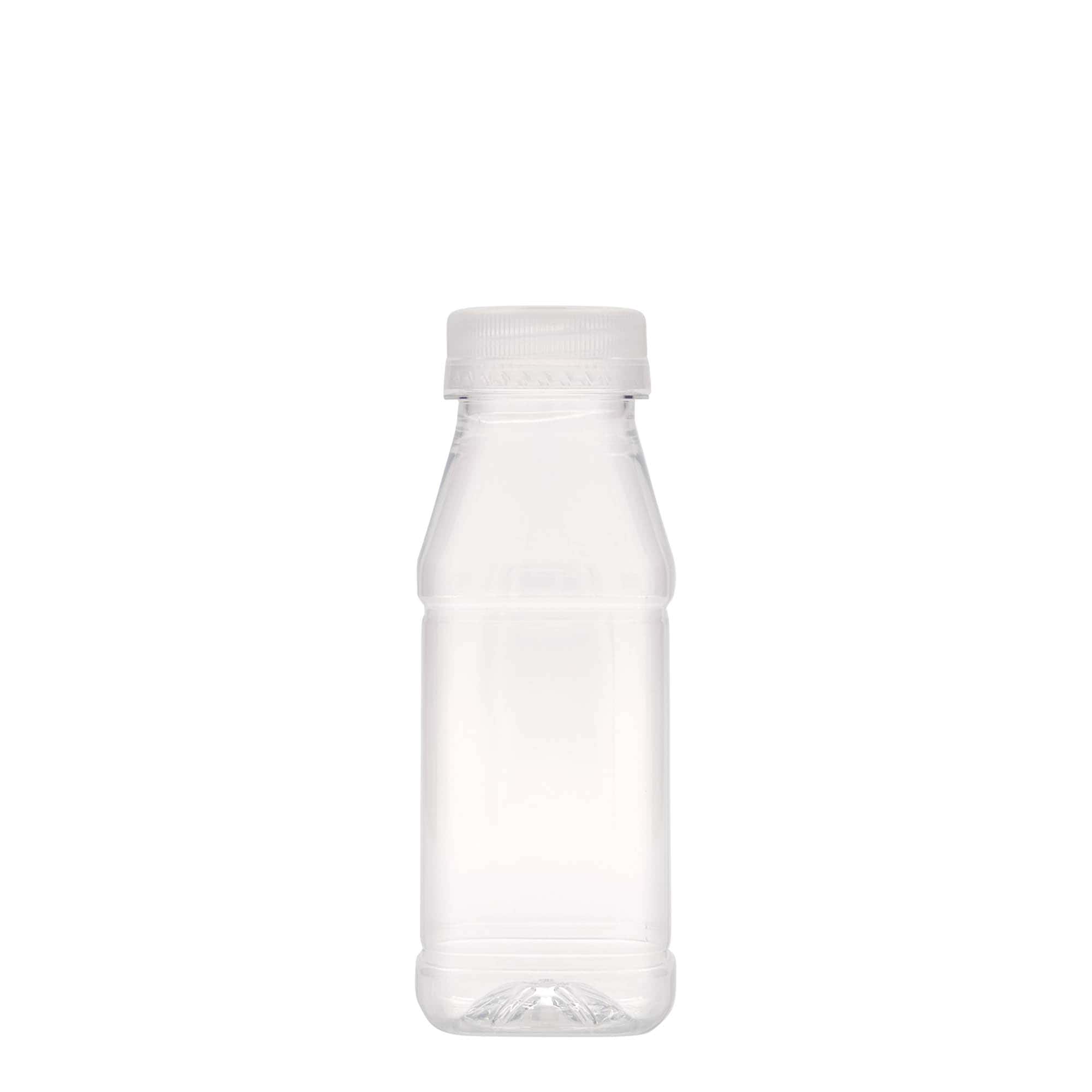 250 ml PET-fles 'Milk and Juice Carré', vierkant, kunststof, hals: 38 mm