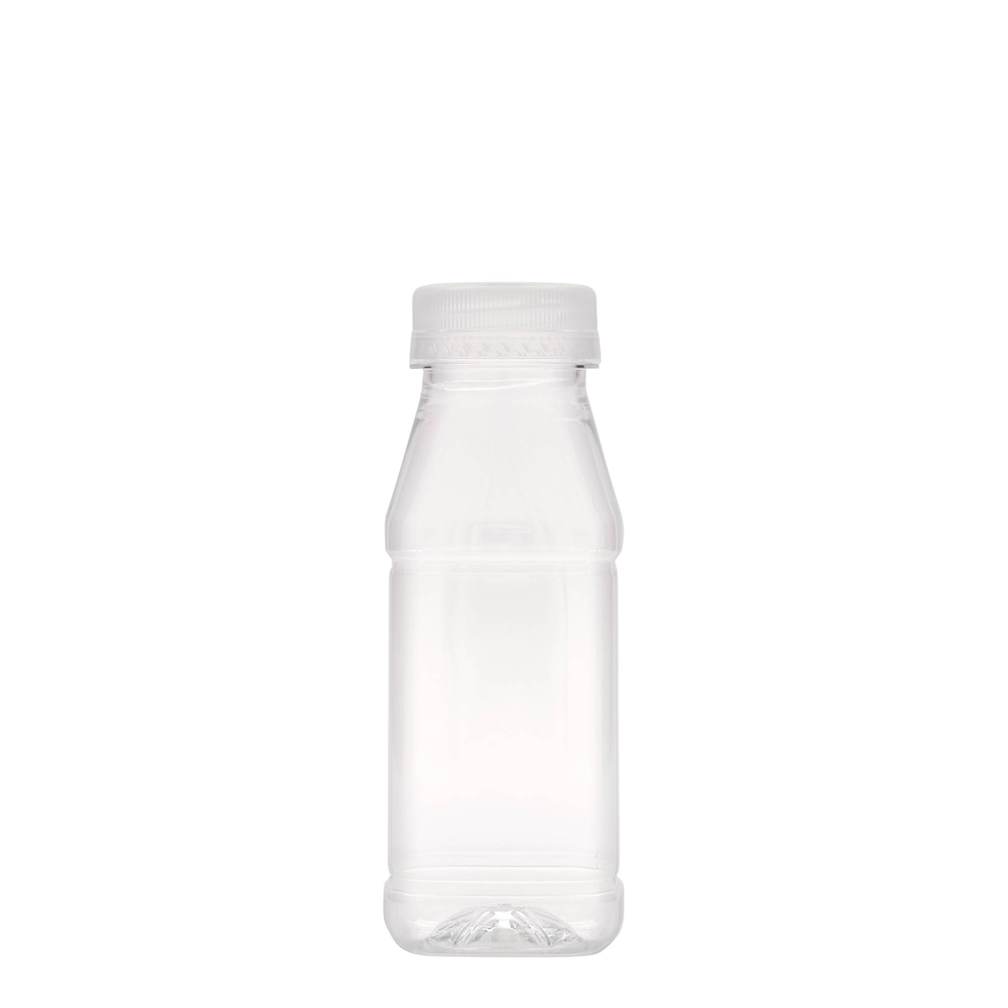 250 ml PET-fles 'Milk and Juice Carré', vierkant, kunststof, hals: 38 mm