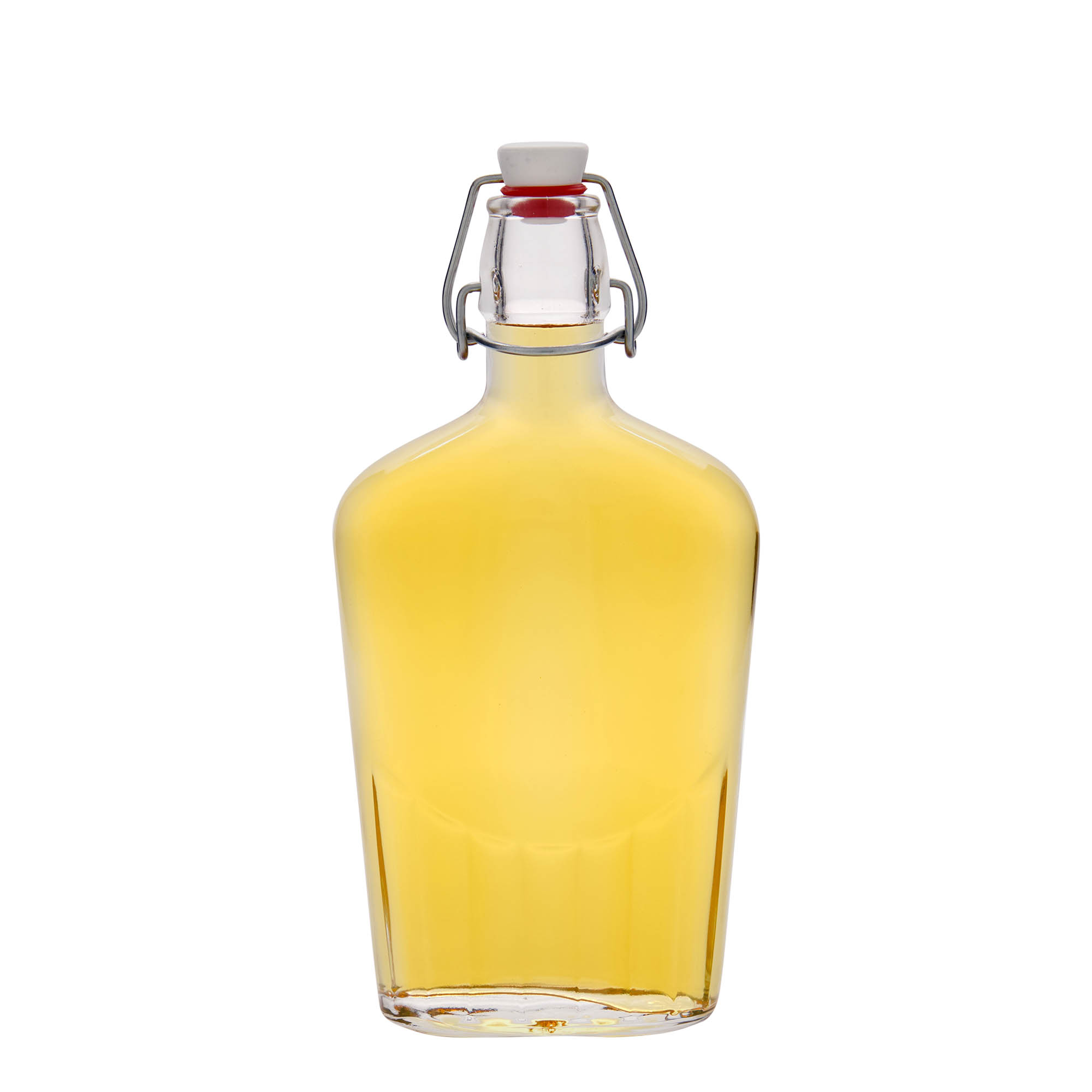 500 ml glazen fles 'Fiaschetta', ovaal, opening: beugelsluiting 500 ml glazen fles 'Fiaschetta', ovaal, opening: beugelsluiting