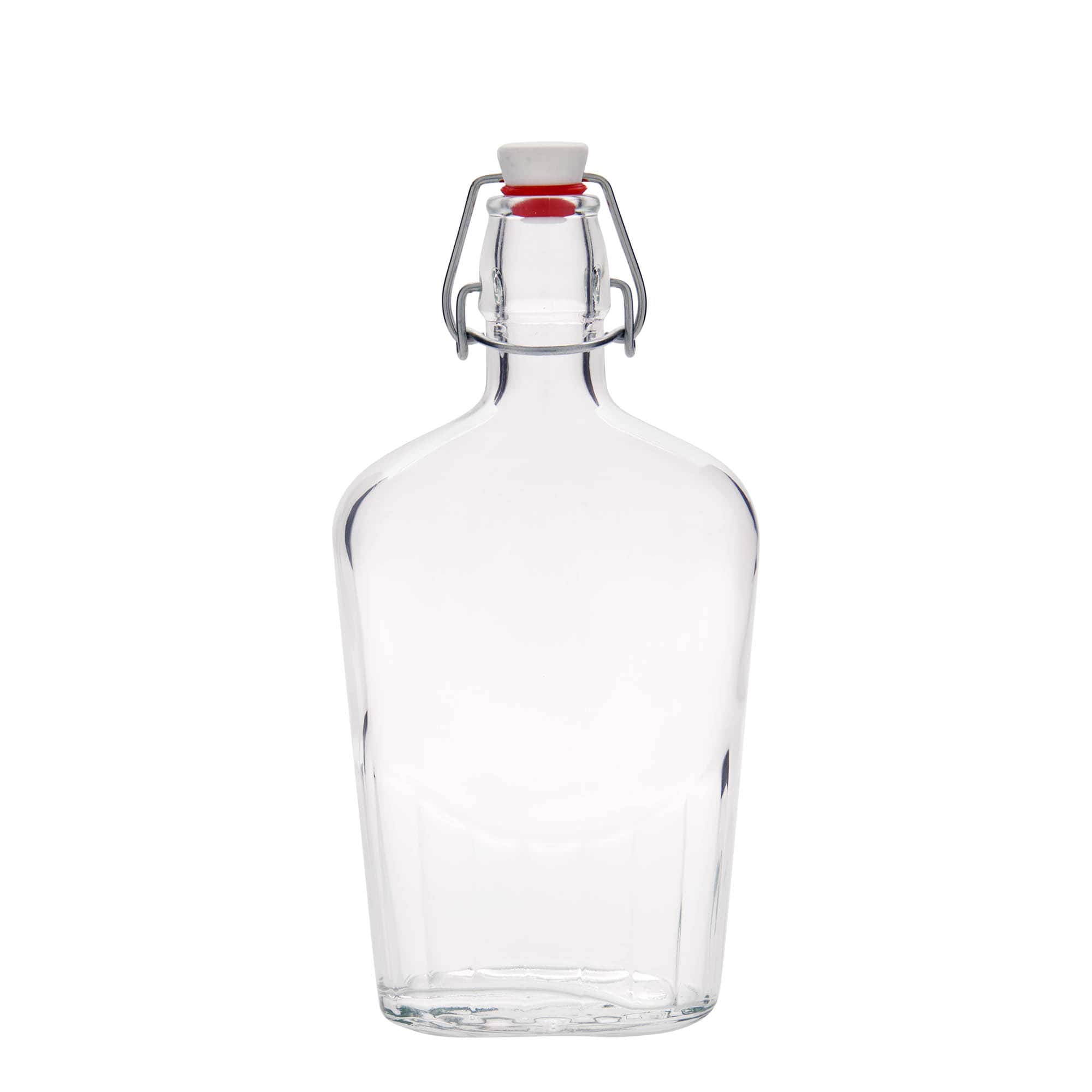 500 ml glazen fles 'Fiaschetta', ovaal, opening: beugelsluiting 500 ml glazen fles 'Fiaschetta', ovaal, opening: beugelsluiting