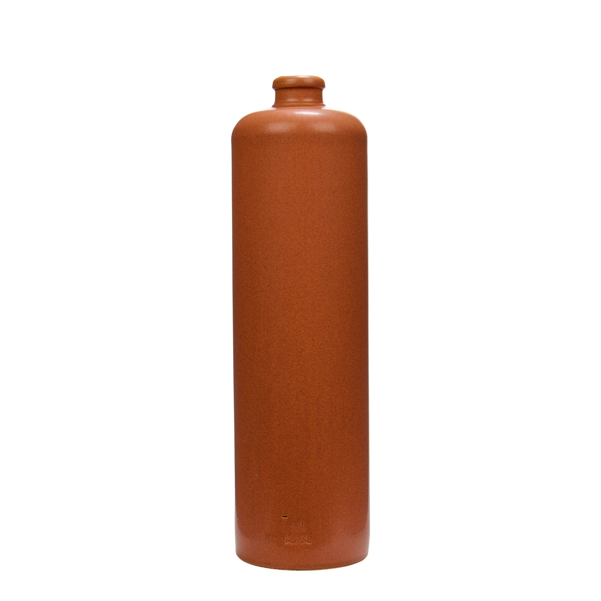 1.000 ml Tonkruik, steengoed, rood-bruin, opening: kurk