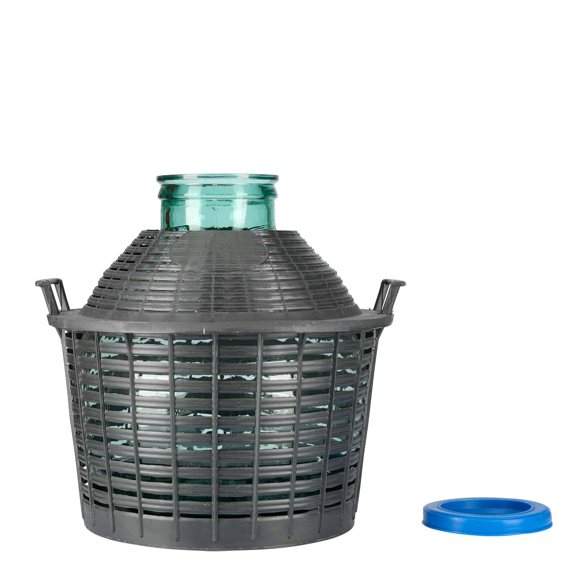 20 l ballonfles met brede hals, glas, opening: opzetdeksel