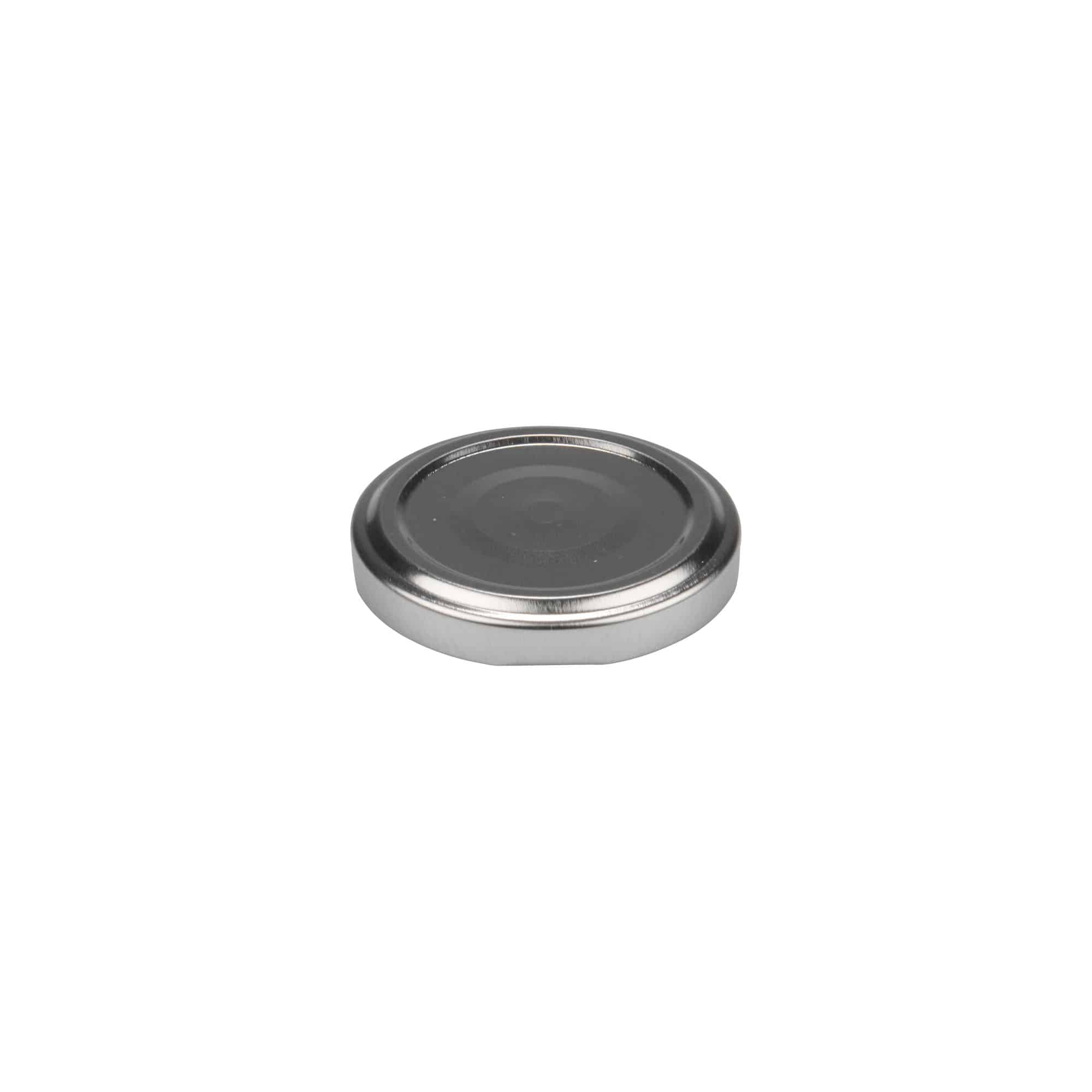 Twist-offdeksel, blik, zilver, voor monding: TO 53 Twist-offdeksel, blik, zilver, voor monding: TO 53