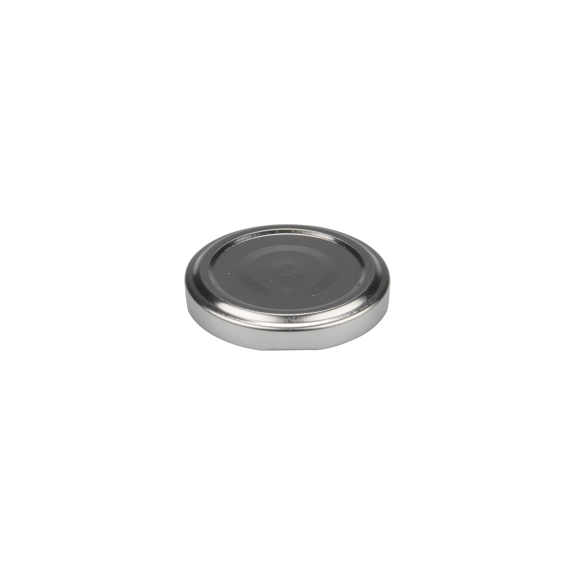 Twist-off-deksel, wit blik, zilver, voor opening: TO 53 Twist-off-deksel, wit blik, zilver, voor opening: TO 53