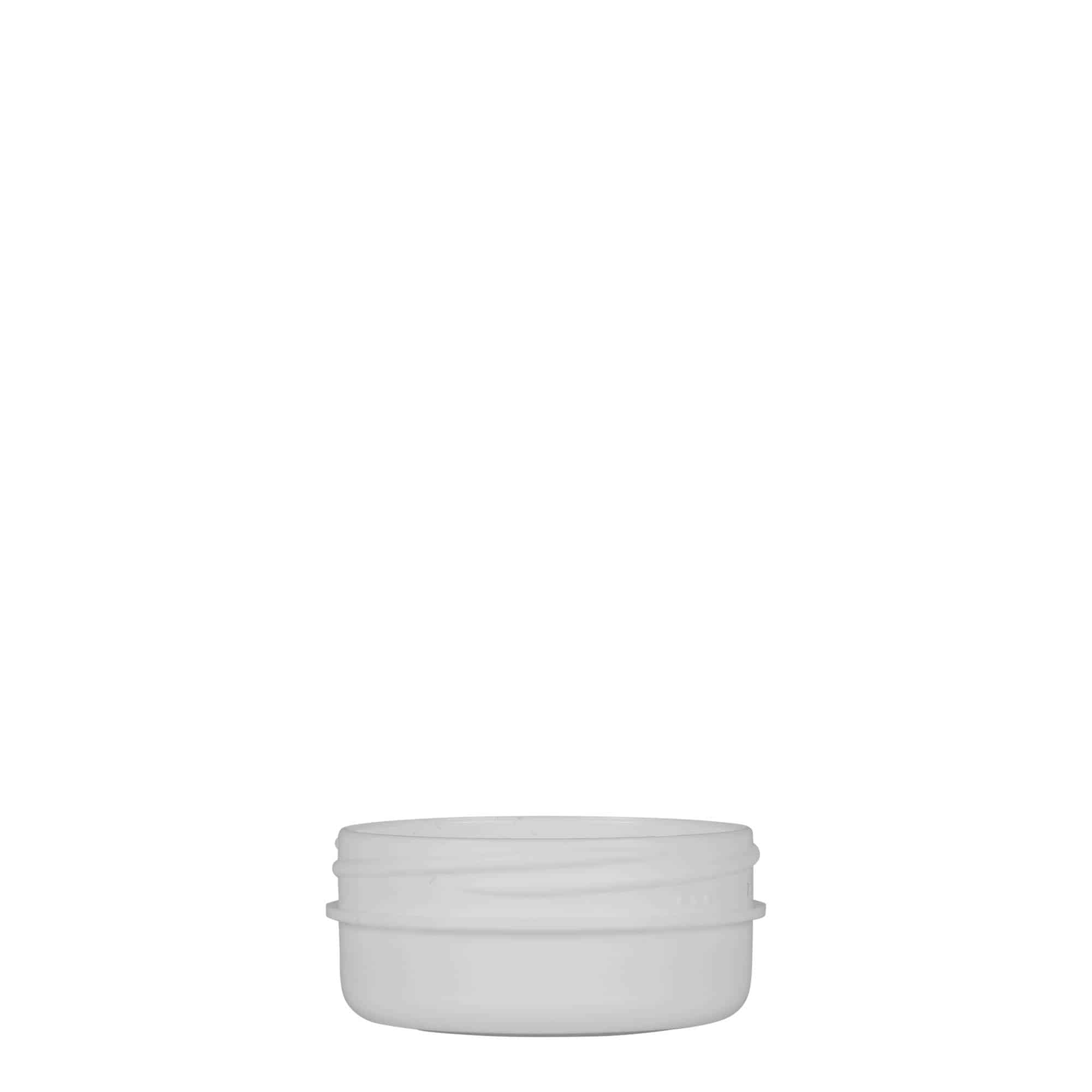 12 ml kunststofpotje 'White Line', PP, wit, opening: schroefdop 12 ml kunststofpotje 'White Line', PP, wit, opening: schroefdop