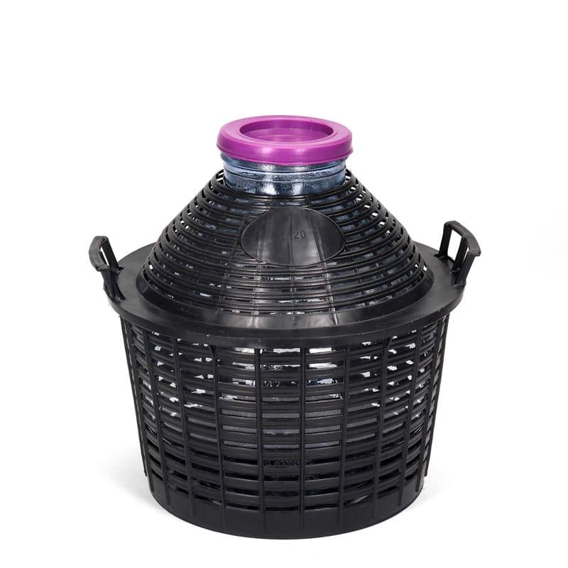 Ballonfles brede hals, 20 l, glas, monding: stulpdeksel Ballonfles brede hals, 20 l, glas, monding: stulpdeksel