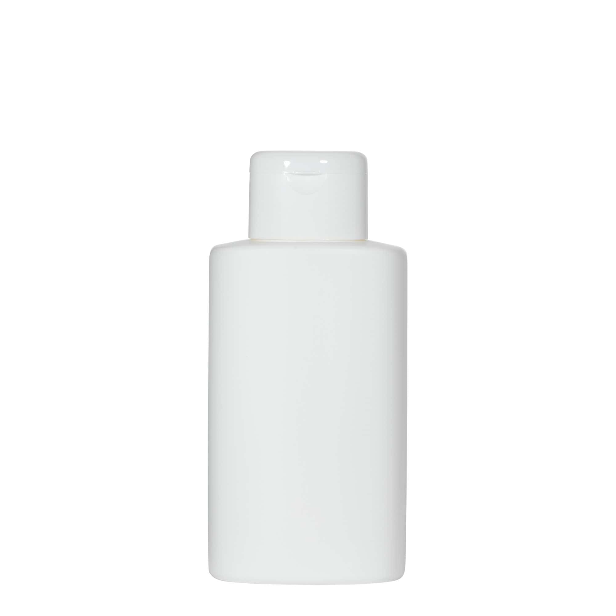 250 ml kunststoffles 'Indy', ovaal, HDPE, wit, opening: schroefdop