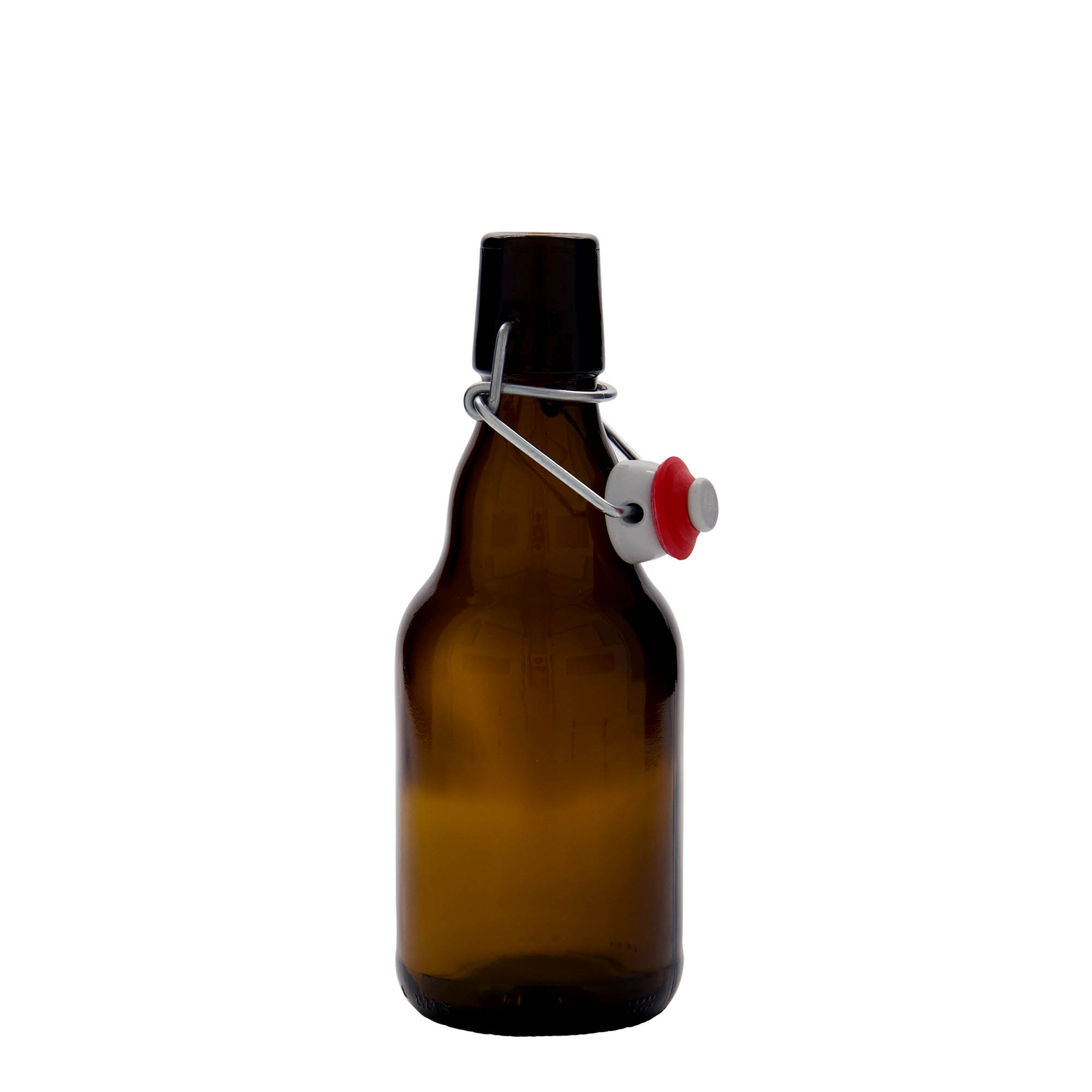 330 ml bierfles 'Steinie', glas, bruin, opening: beugelsluiting 330 ml bierfles 'Steinie', glas, bruin, opening: beugelsluiting