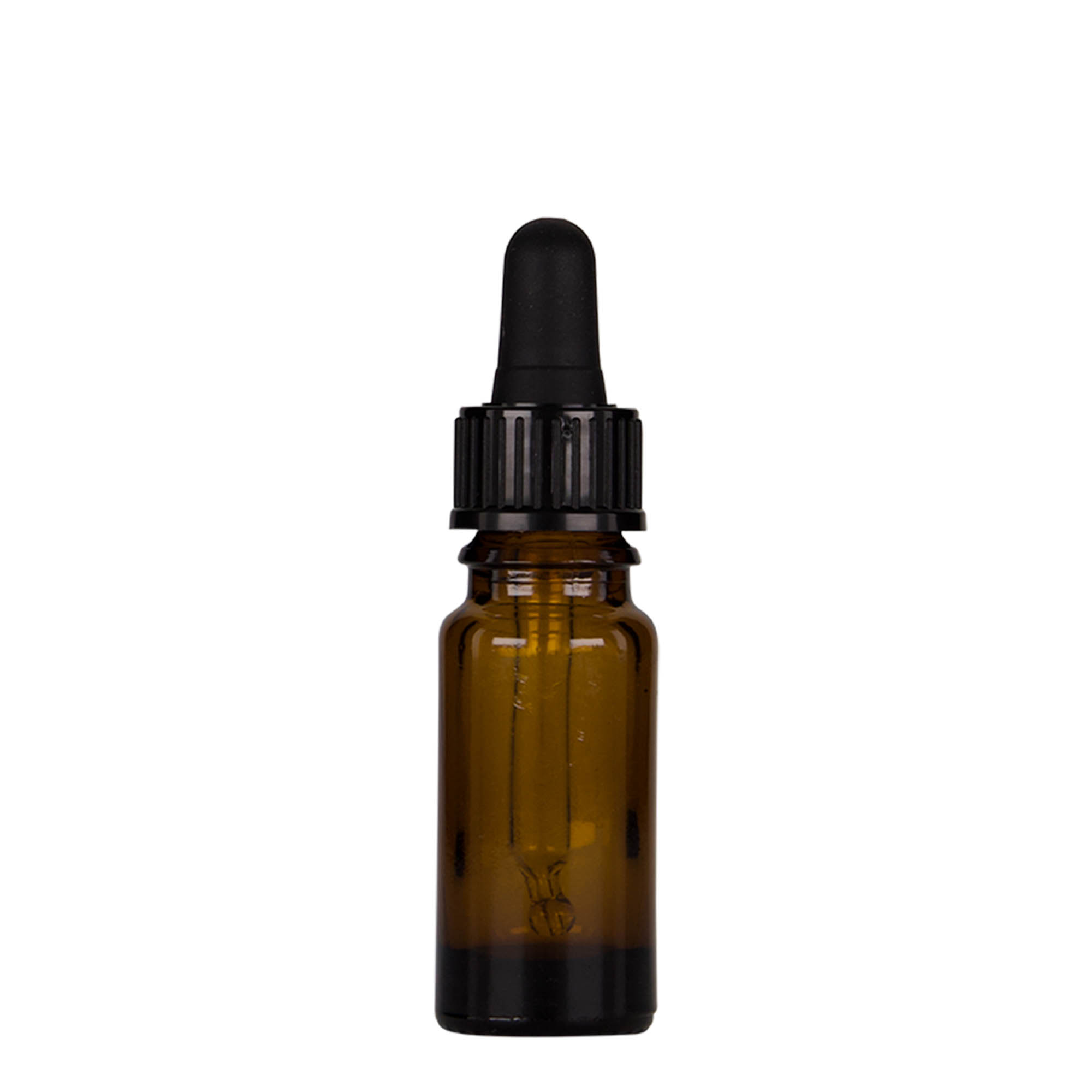 10 ml pipetflesje medicijn, glas, bruin-zwart, opening: DIN 18