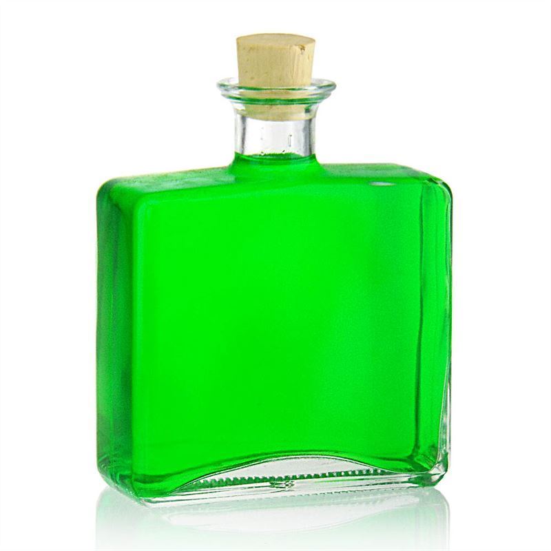500 ml glazen fles 'Julia', rechthoekig, opening: kurk 500 ml glazen fles 'Julia', rechthoekig, opening: kurk