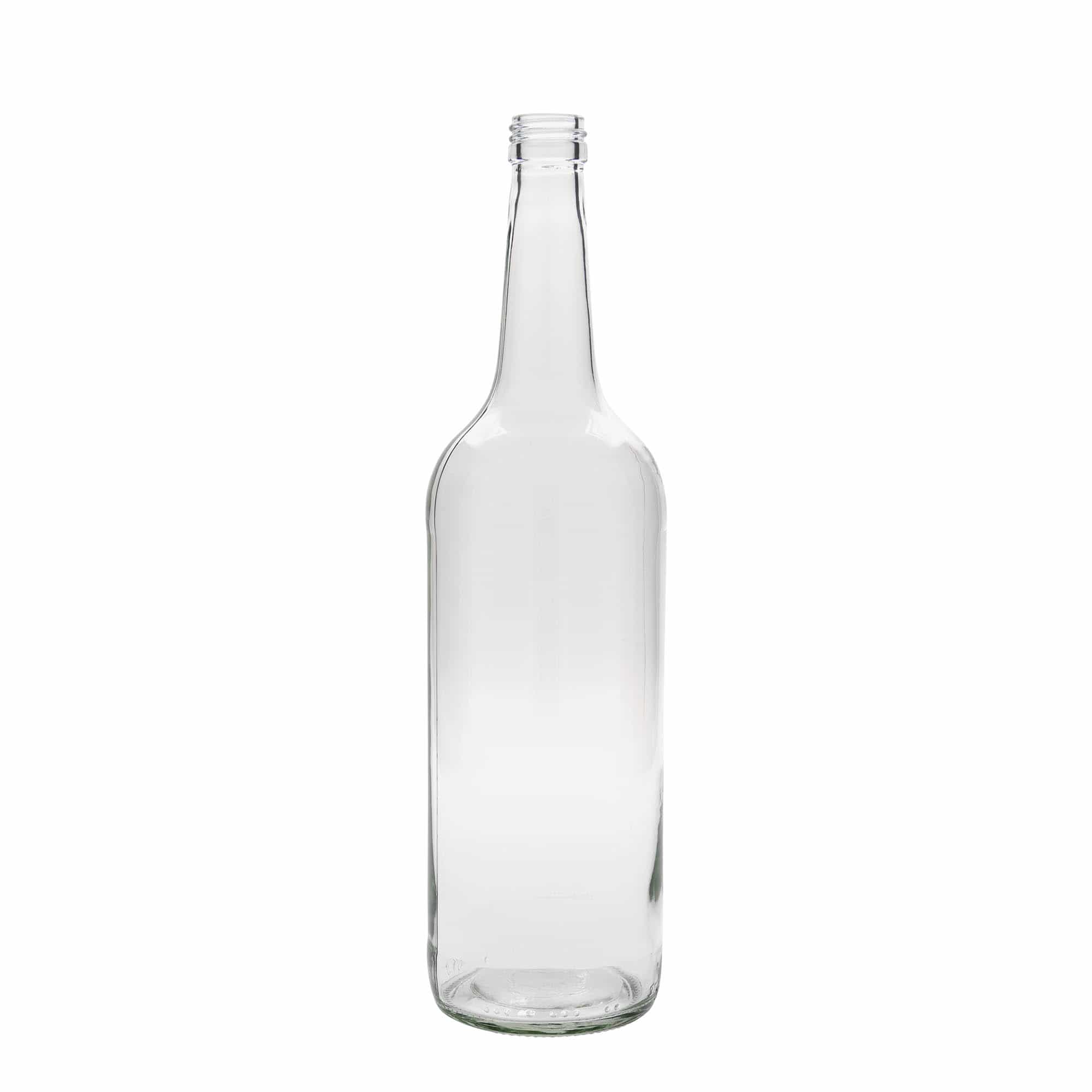 1.000 ml glazen fles met rechte hals, opening: PP 28