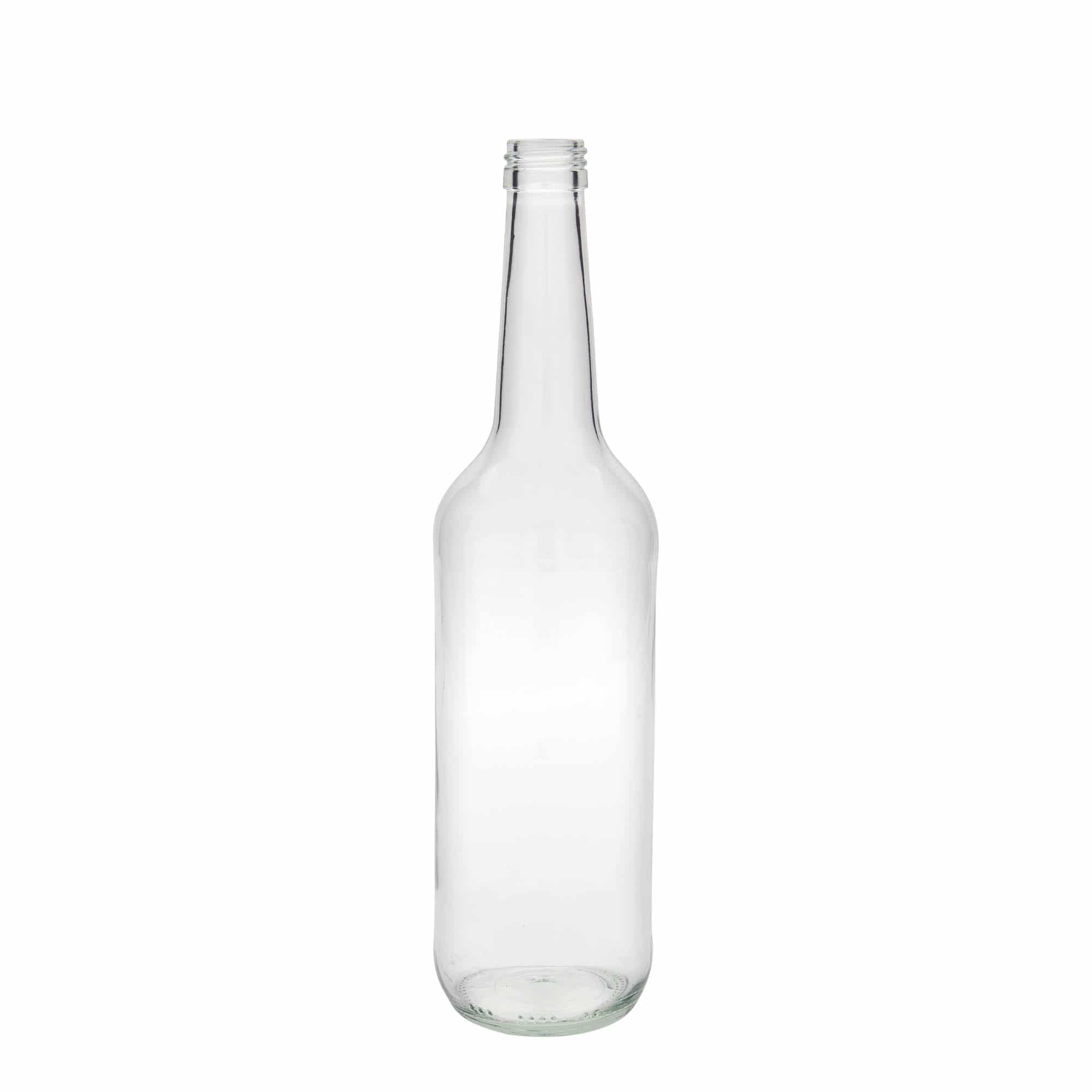 Glazen fles met rechte hals, 700 ml, monding: PP 28 Glazen fles met rechte hals, 700 ml, monding: PP 28