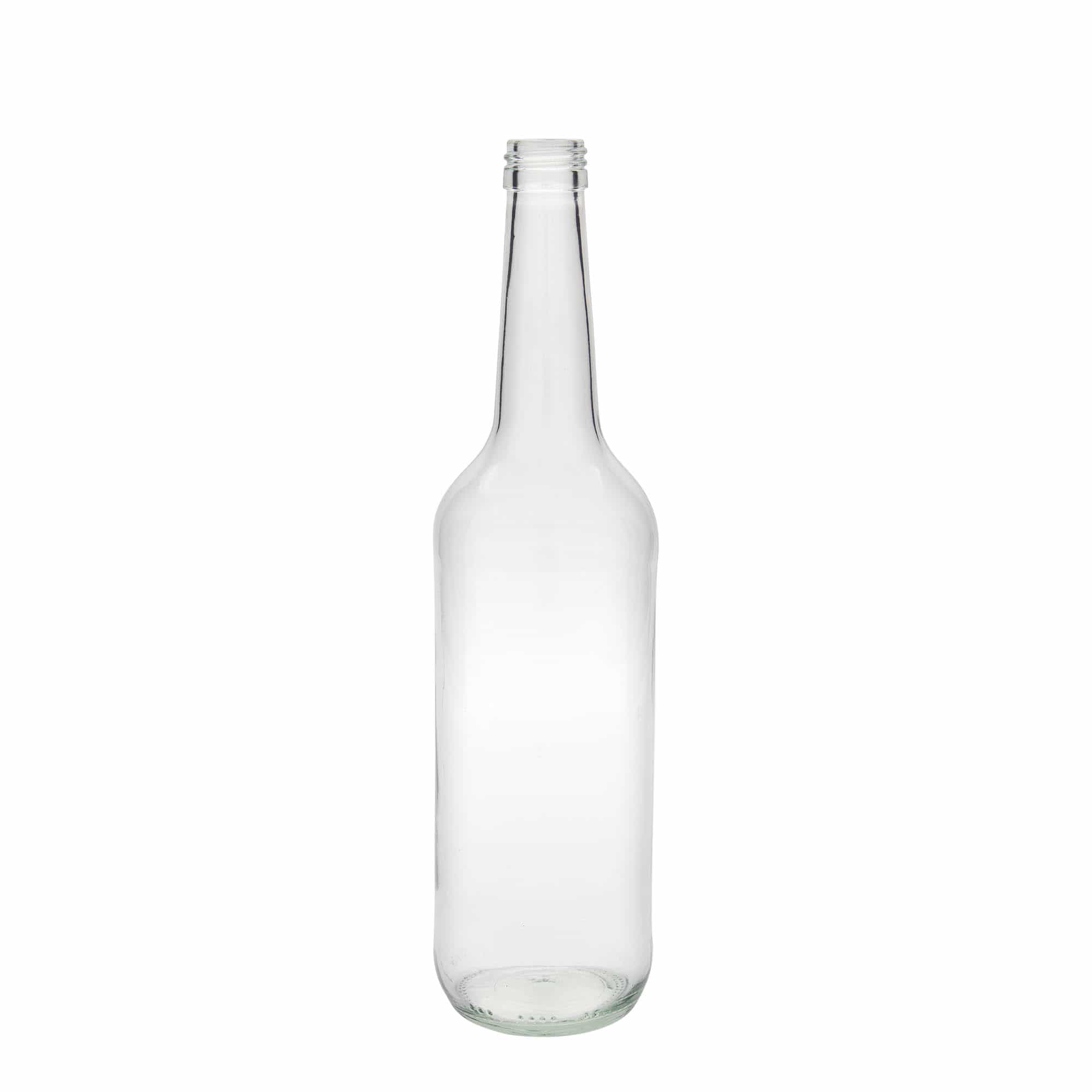 700 ml glazen fles met rechte hals, opening: PP 28