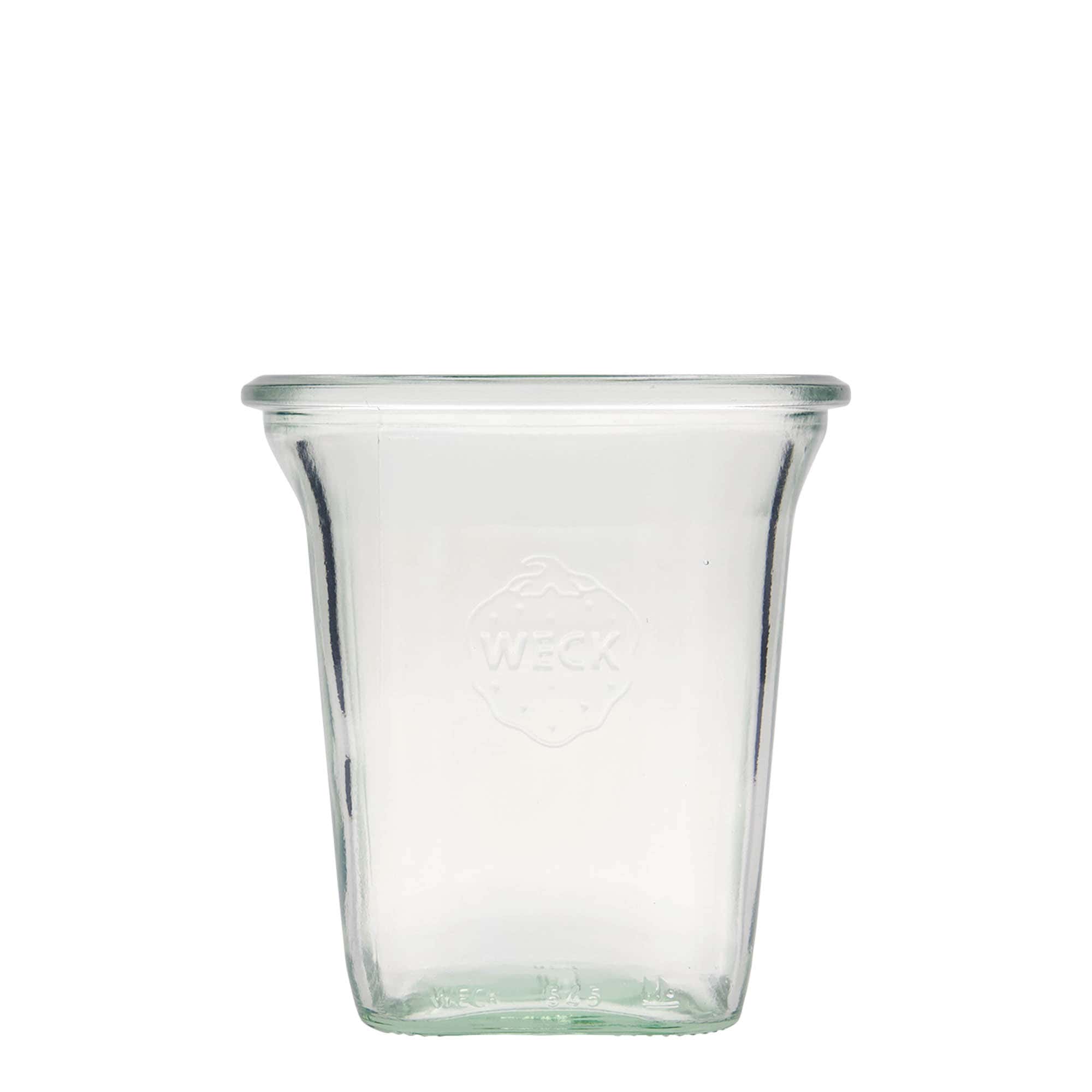 WECK-Quadropot, 545 ml, vierkant, monding: ronde rand