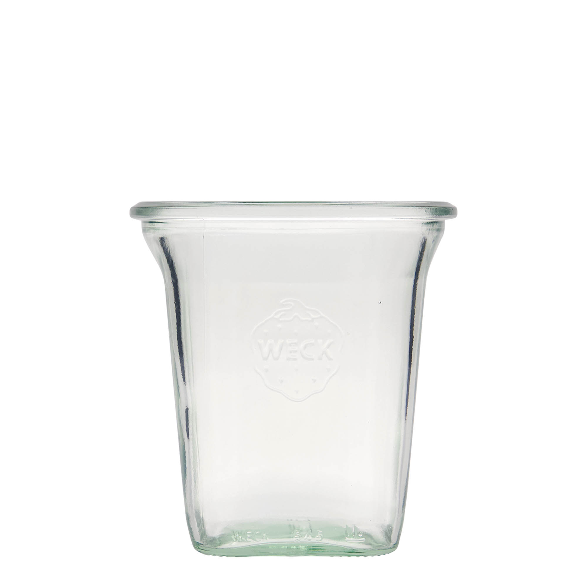 545 ml WECK-Quadroglas, vierkant, opening: ronde rand