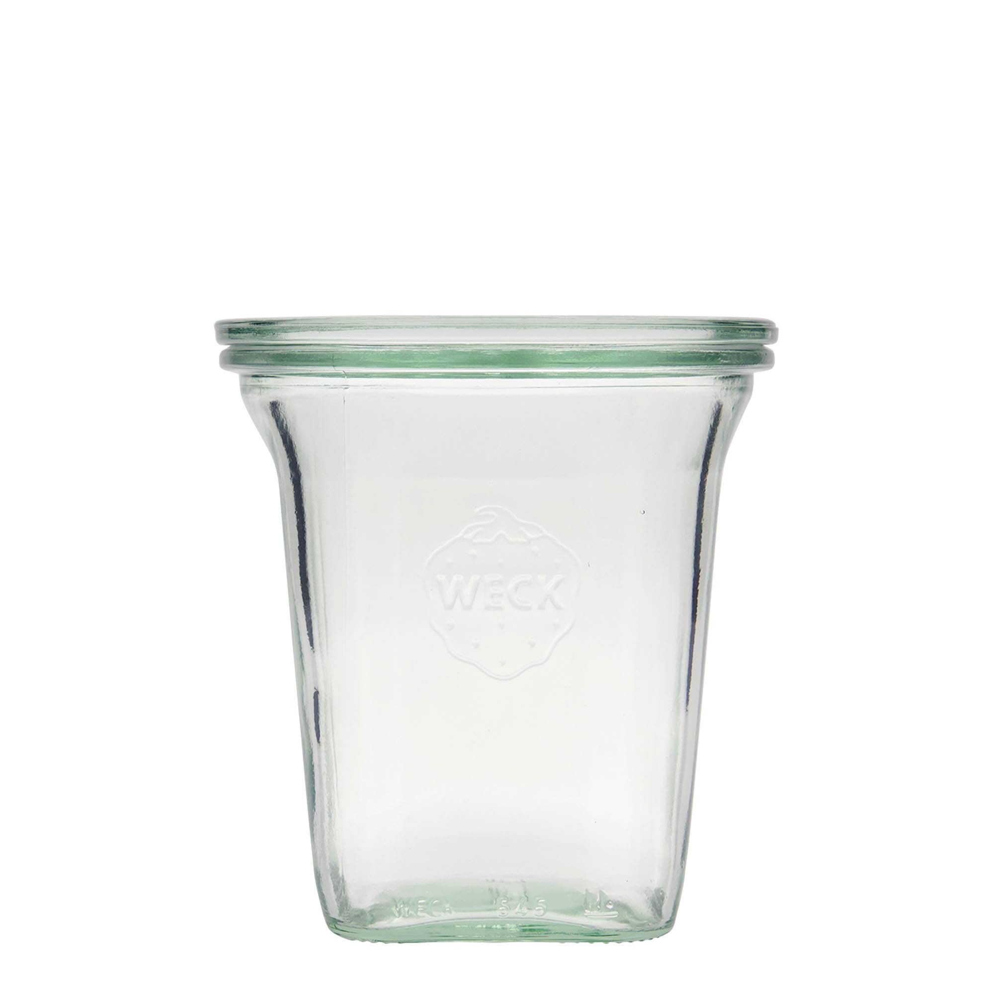 545 ml WECK-Quadroglas, vierkant, opening: ronde rand