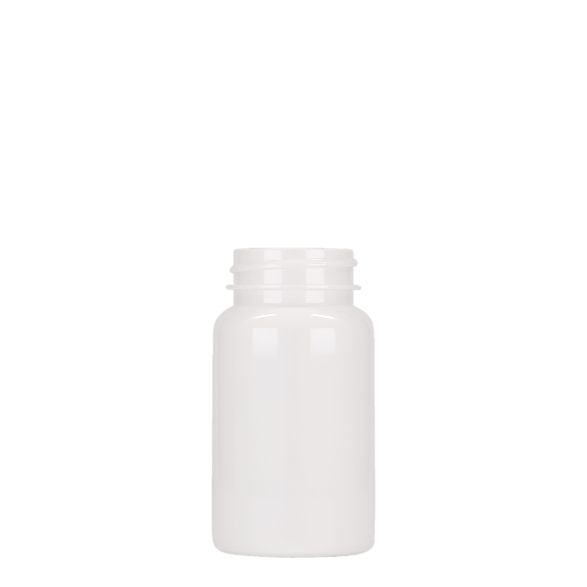 100 ml PET-verpakking, kunststof, wit, opening: 38/400 100 ml PET-verpakking, kunststof, wit, opening: 38/400